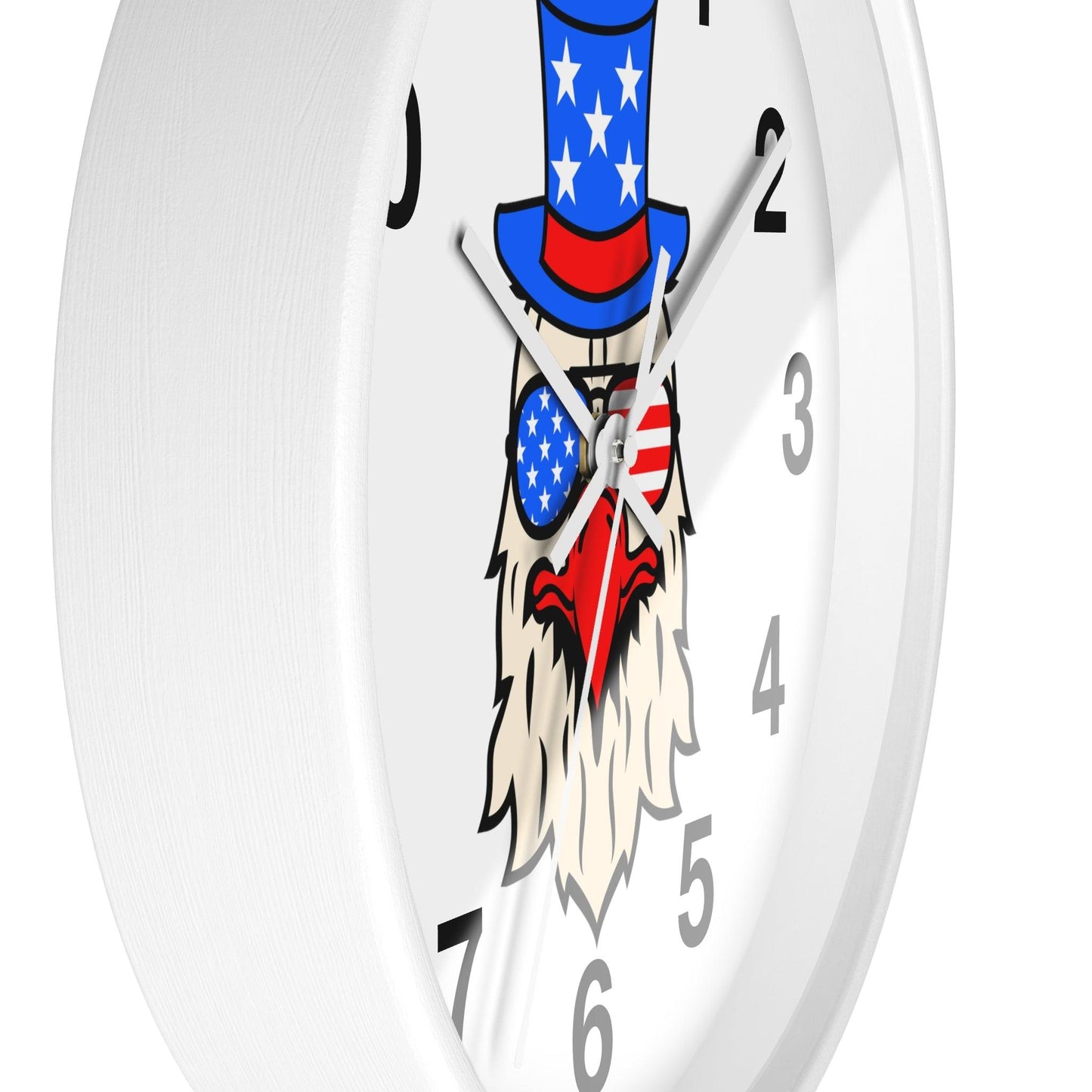 Funny USA Flag Wall Clock, Home decor gift, House Warming gift, New Home Gift, Patriotic gift