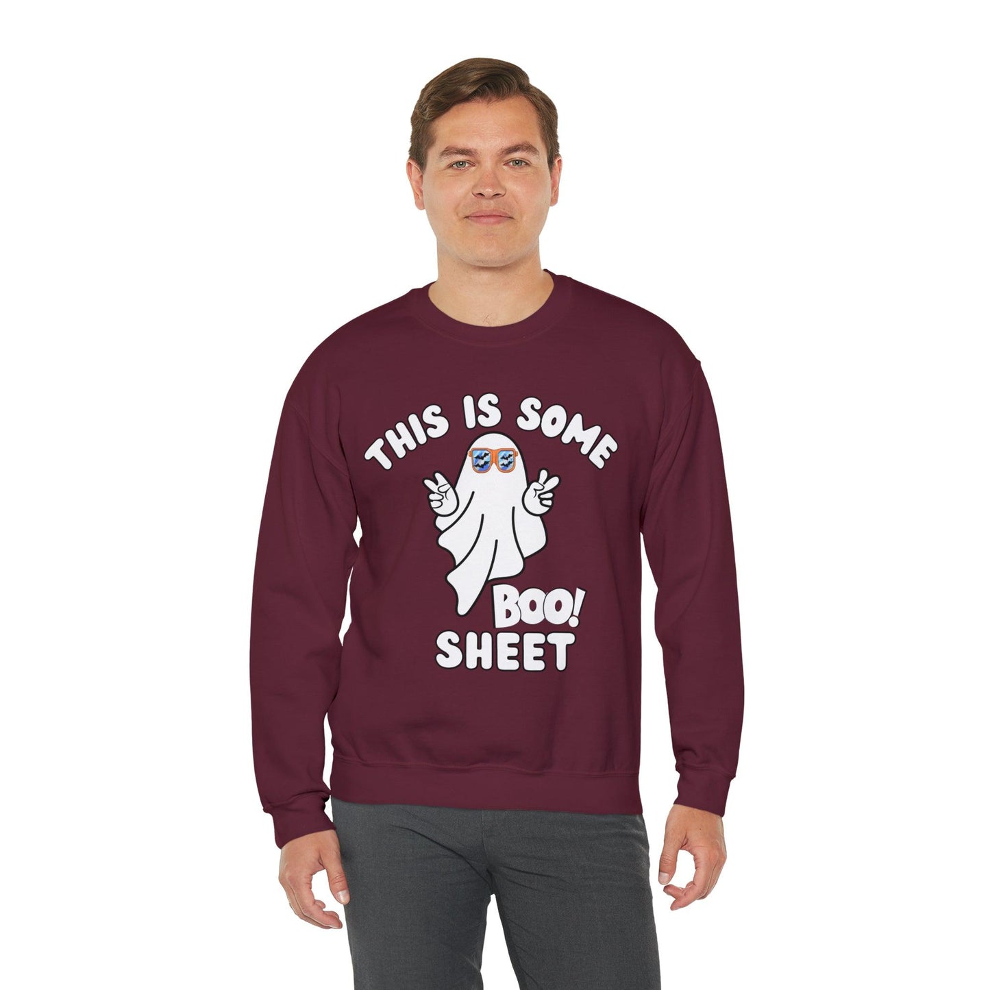 This Is Some Boo Sheet Ghost Sweatshirt Cute Ghost Sweatshirt Boo Ghost Sweatshirt Gift Shirt Funny Halloween Shirt Spooky Season Shirt