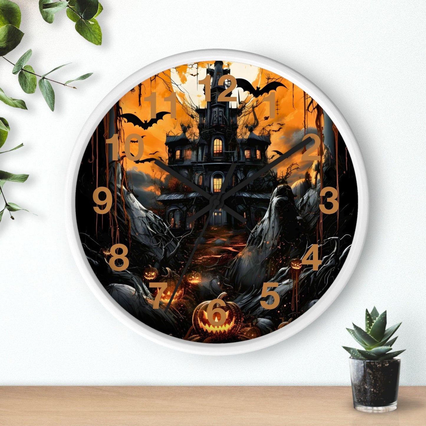 Halloween Ghost Wall Clock Halloween Wall Clocks Halloween Clock Fall Clock Halloween Decor Home decor