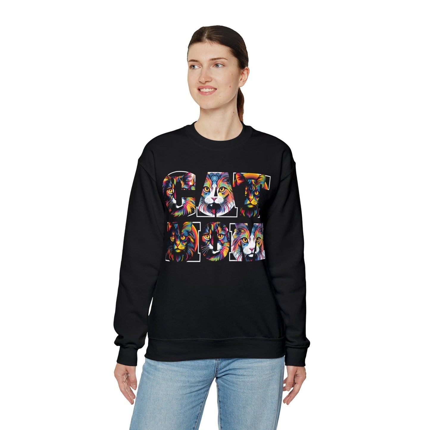 Vintage Cat Sweatshirt Cat Mom Sweatshirt Cat Crewneck Sweatshirt Cat Mom Gift Cat Lover Gift Animal Lover Cat Mama Shirt Cat Lover Sweater