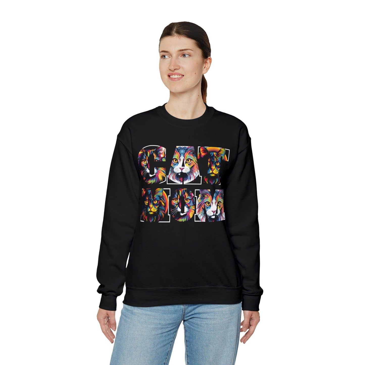 Vintage Cat Sweatshirt Cat Mom Sweatshirt Cat Crewneck Sweatshirt Cat Mom Gift Cat Lover Gift Animal Lover Cat Mama Shirt Cat Lover Sweater - Giftsmojo