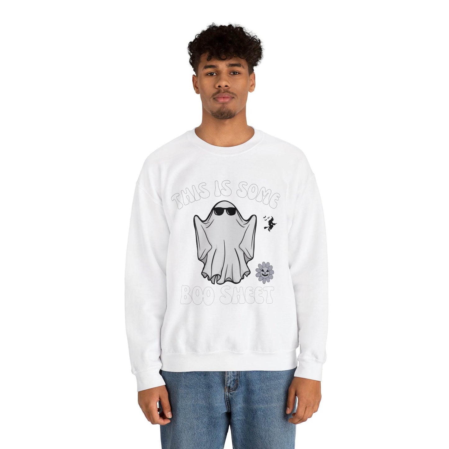 This Is Some Boo Sheet Ghost Sweatshirt Cute Ghost Sweatshirt Boo Ghost Sweatshirt Gift Shirt Funny Halloween Shirt Spooky Season Shirt - Giftsmojo