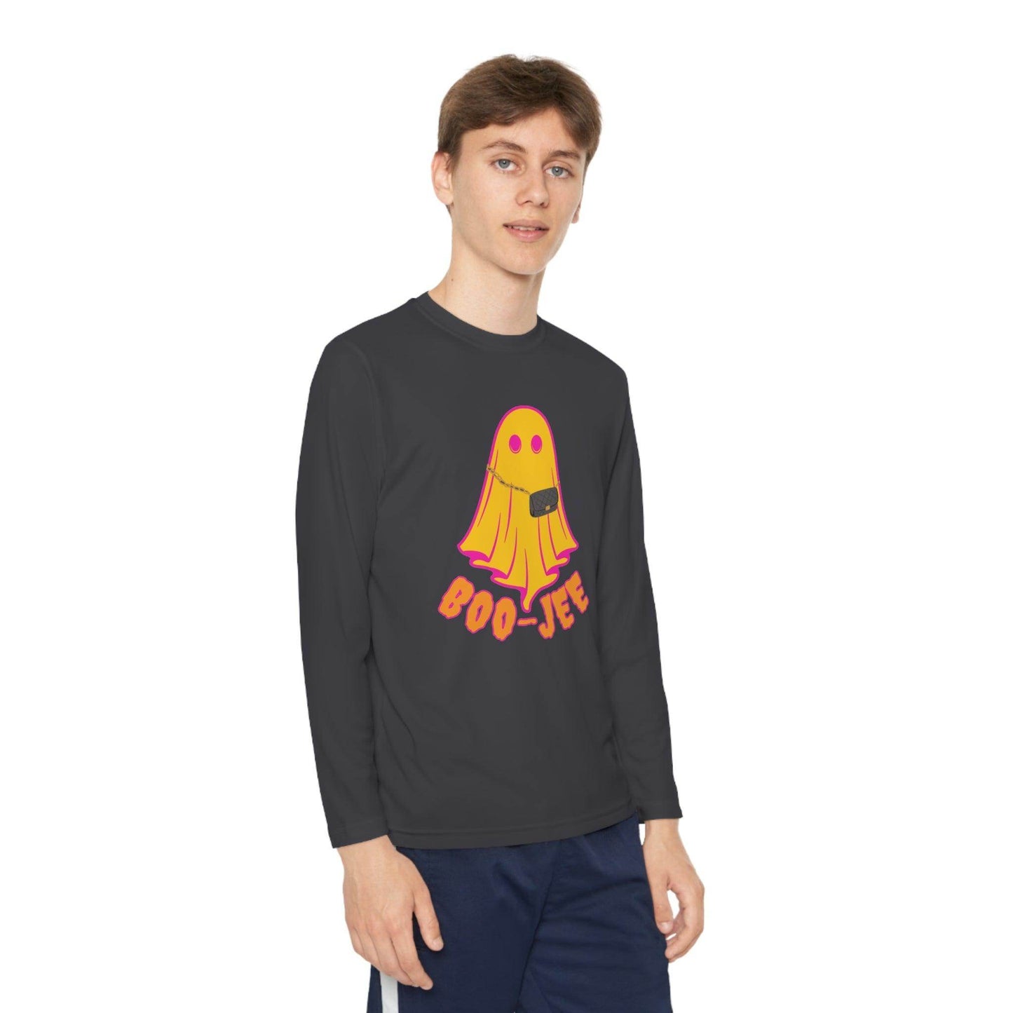 Boo-jee Costume Youth Halloween Costume Long Sleeve Competitor Tee Boojee Halloween Boujee - Giftsmojo