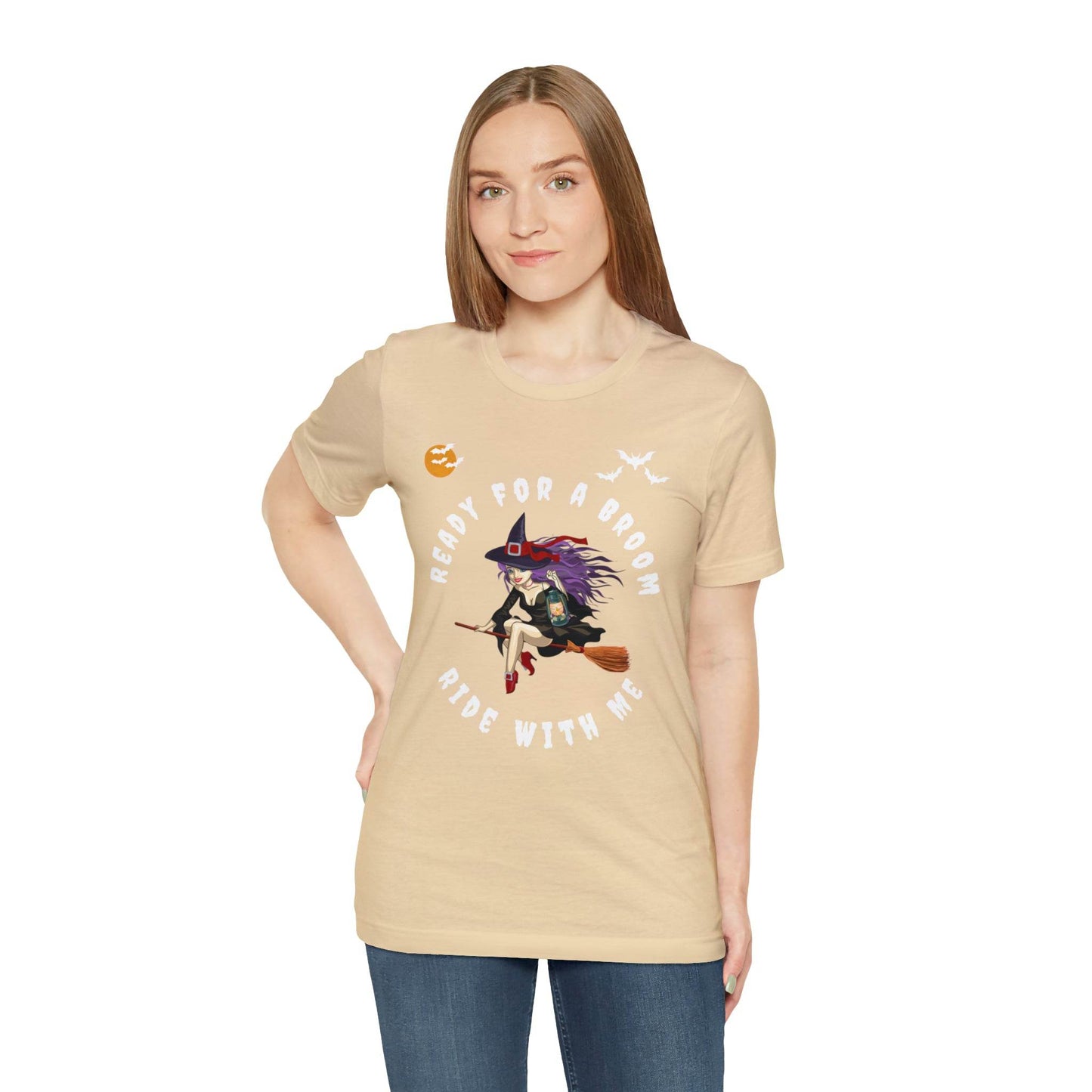 Ready for a Broom Ride with Me Halloween shirt, Witch shirt, Halloween tshirt, Halloween outfit, Work Halloween Costume - Giftsmojo