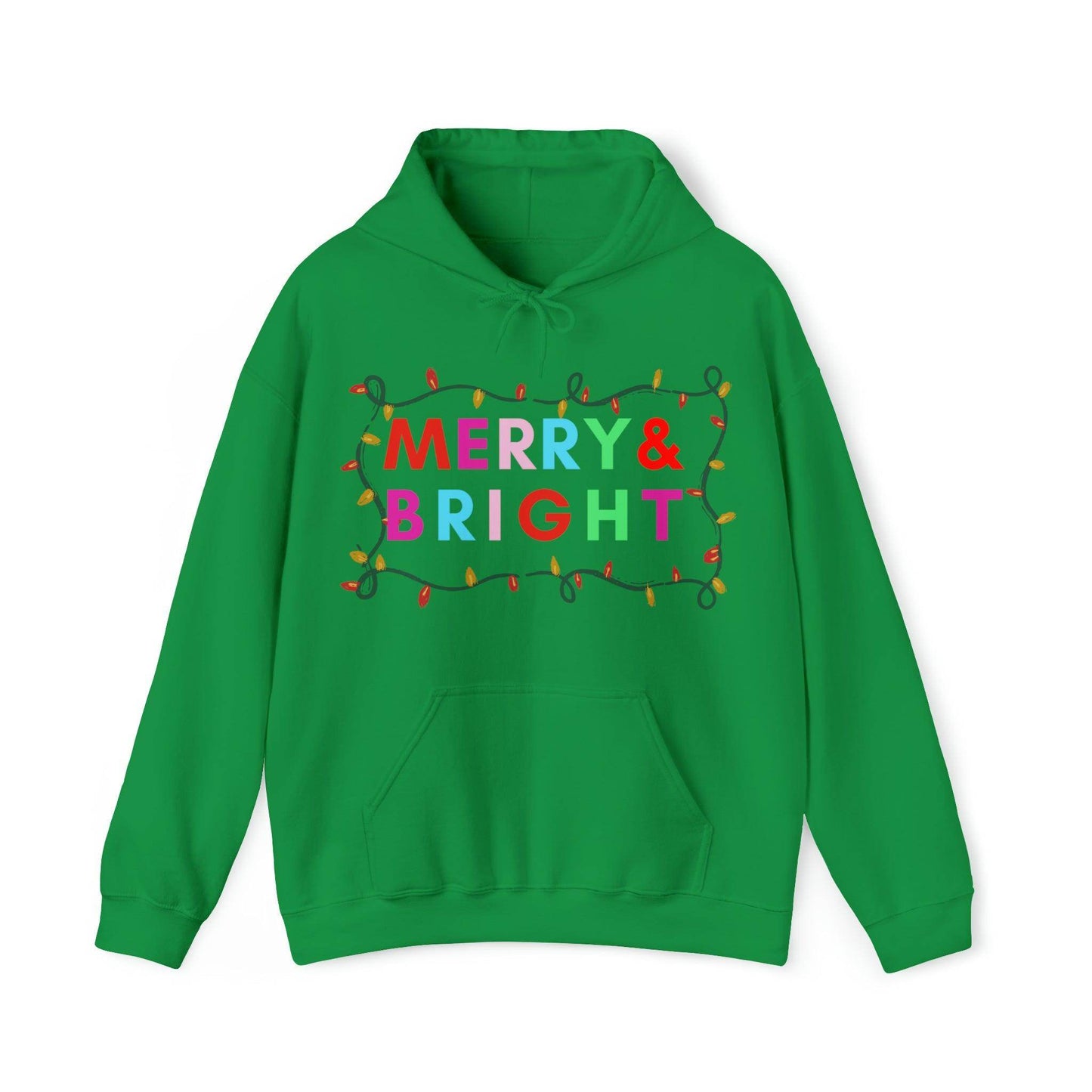 Merry and Bright Christmas Sweatshirt Merry and Bright Hooded Sweatshirt Christmas Sweater Christmas Pullover Christmas Shirt - Giftsmojo