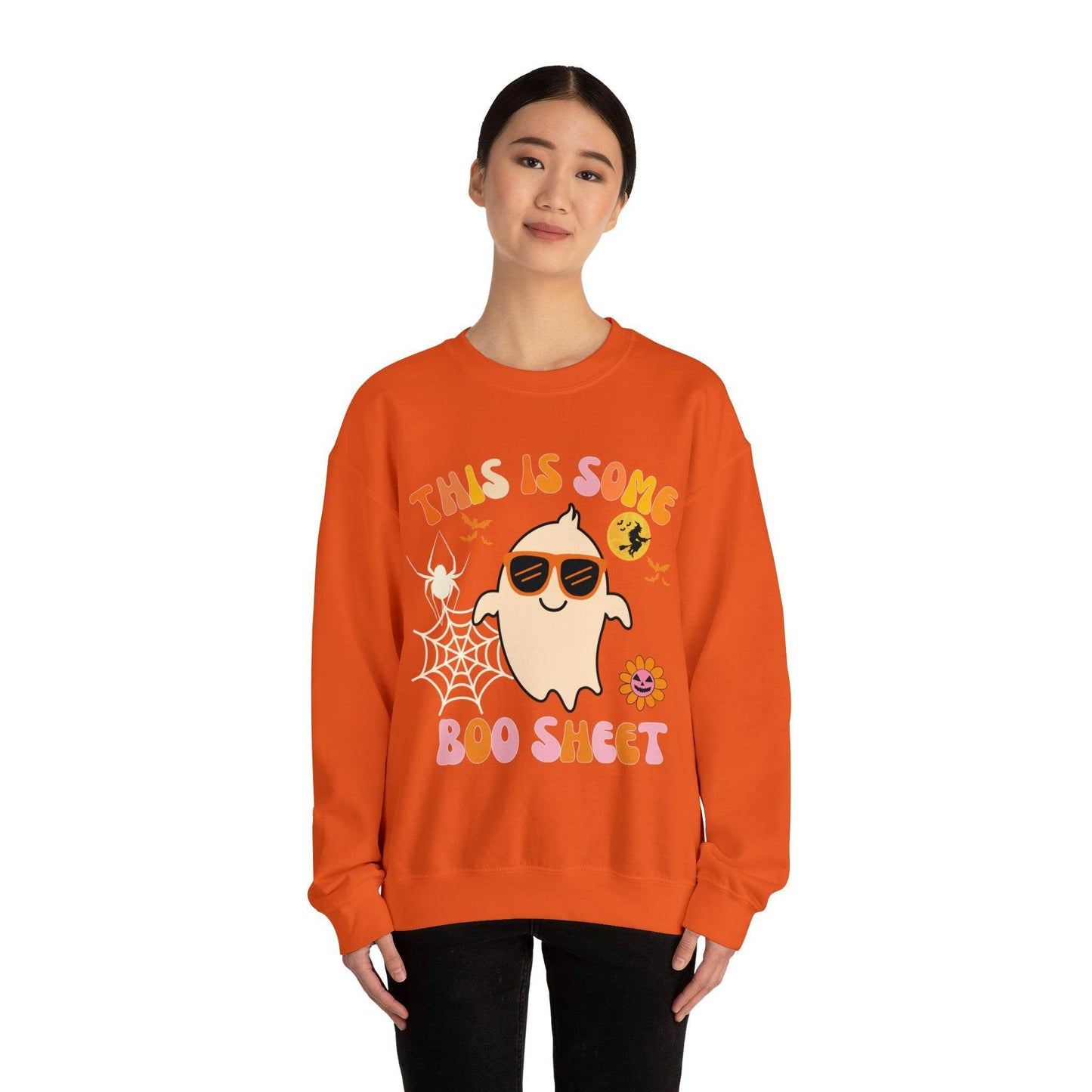 This Is Some Boo Sheet Ghost Sweatshirt Cute Ghost Sweatshirt Boo Ghost Sweatshirt Gift Shirt Funny Halloween Shirt Spooky Season Shirt - Giftsmojo