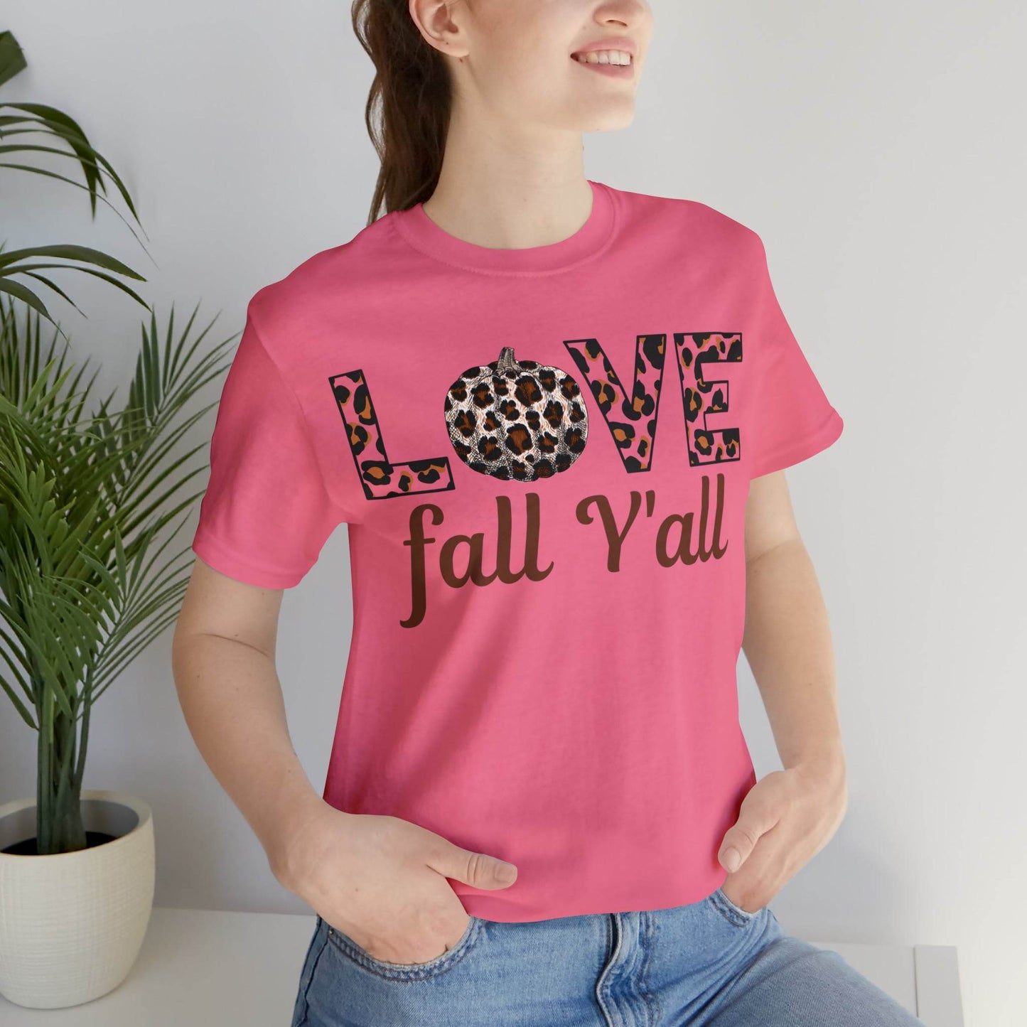 Leopard Print Love Fall Y'all Love Fall shirt Fall lover gift - Giftsmojo