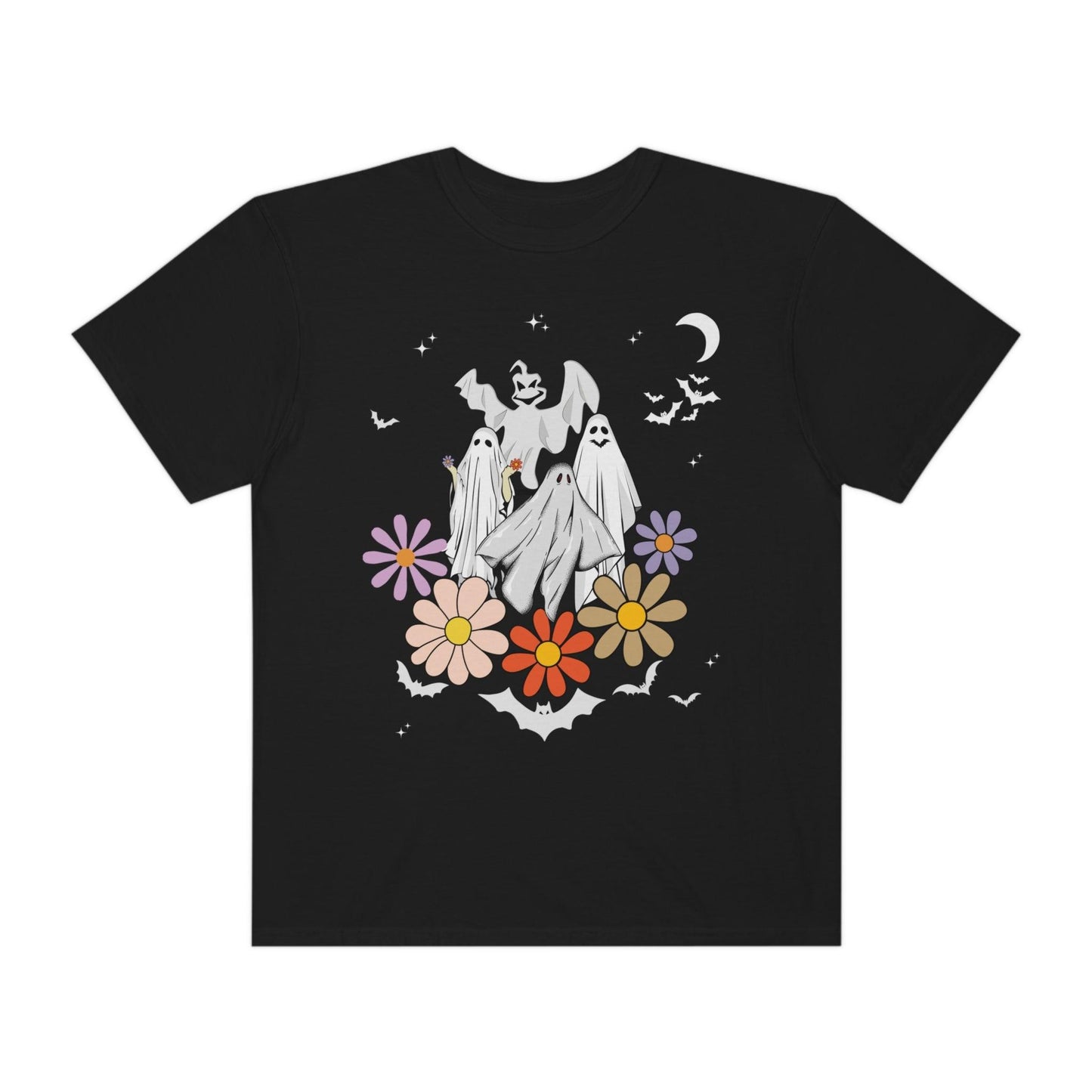 Retro Halloween t-shirt, Vintage Floral Ghost Shirt Halloween Shirt