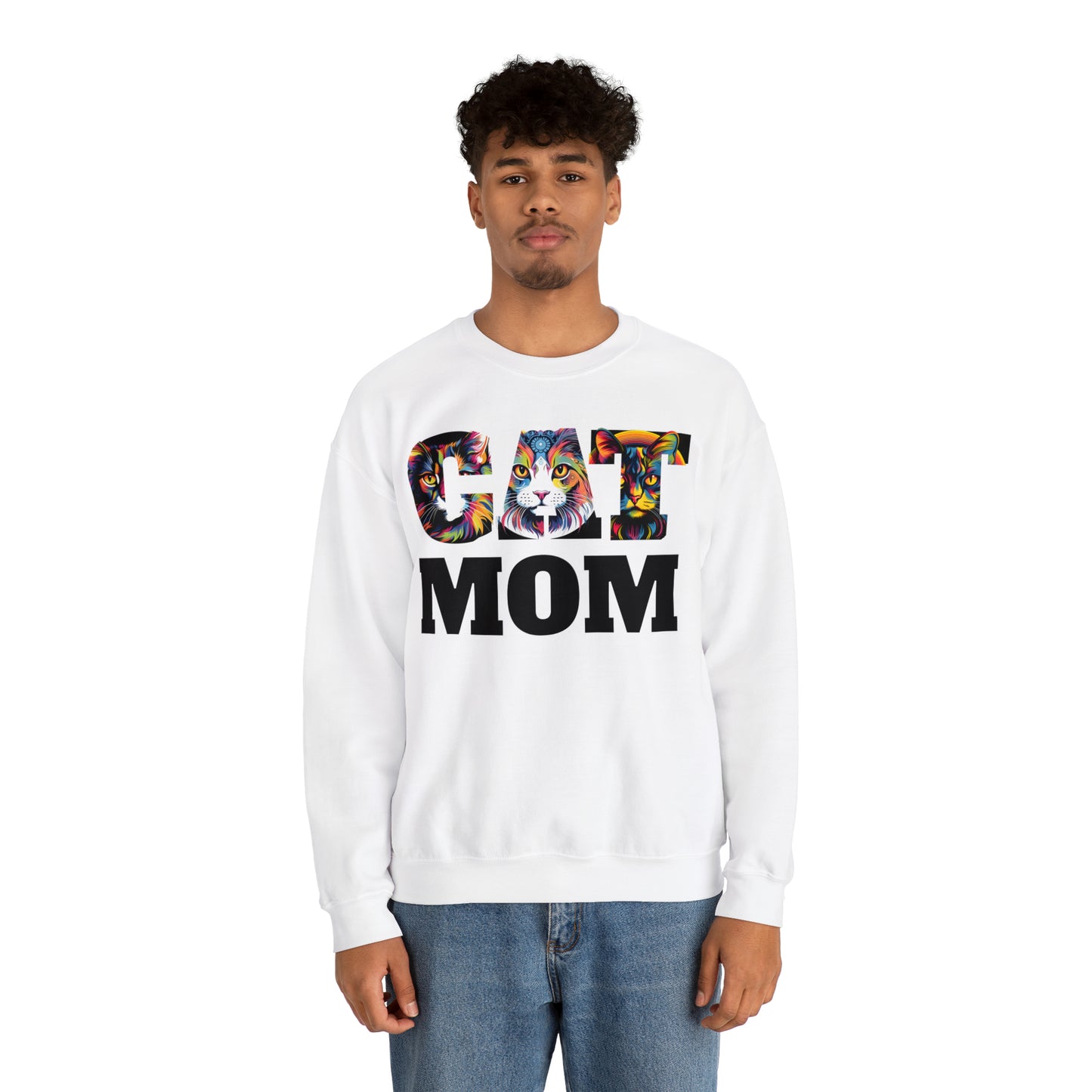 Cat Mom Sweatshirt Cat Sweatshirt Cat Crewneck Sweatshirt Cat Mom Gift Cat Lover Gift Cat Mama Shirt Cat Lover Sweater Animal Lover Gift