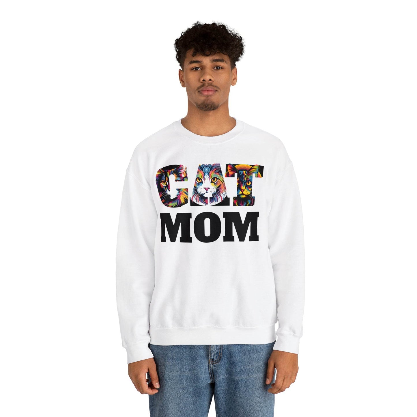 Cat Mom Sweatshirt Cat Sweatshirt Cat Crewneck Sweatshirt Cat Mom Gift Cat Lover Gift Cat Mama Shirt Cat Lover Sweater Animal Lover Gift - Giftsmojo