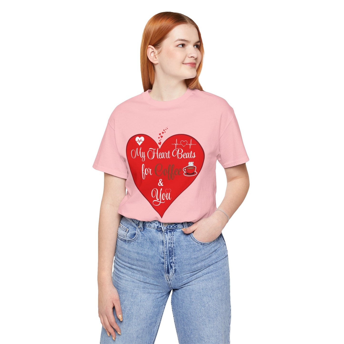 Coffee Lover Unisex Tee - My Heart Beats Design