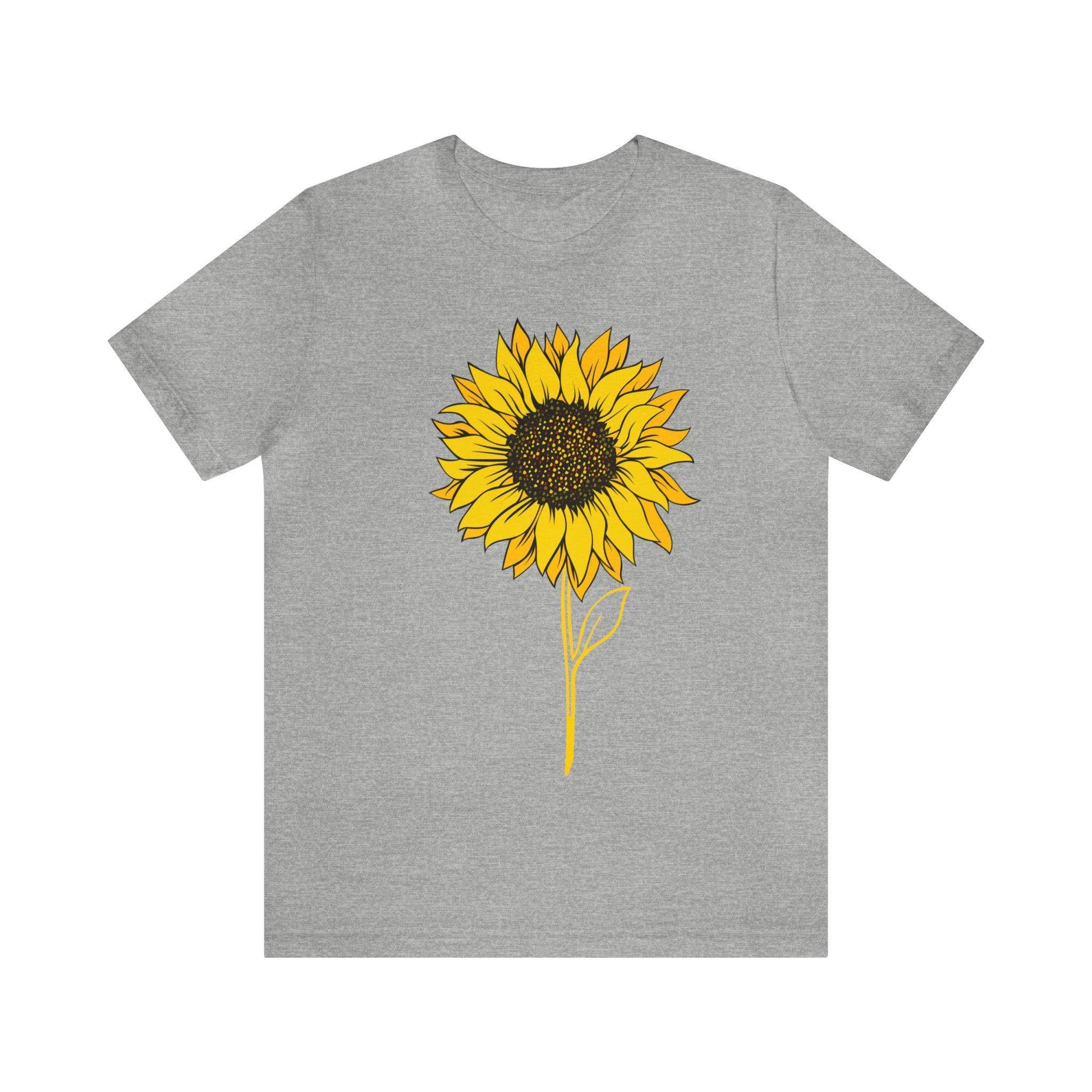 Sunflower Shirt, Floral Tee Shirt, Flower Shirt, Garden Shirt, Womens Fall Summer Shirt Sunshine Tee, Gift for Gardener, Nature love T shirt - Giftsmojo