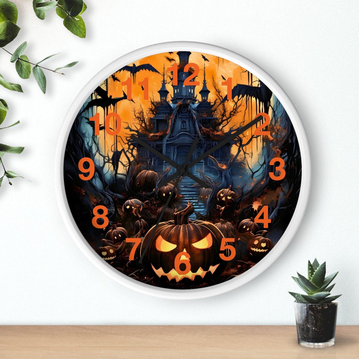 Halloween Ghost Wall Clock Halloween Wall Clocks Halloween Clock Fall Clock Halloween Decor