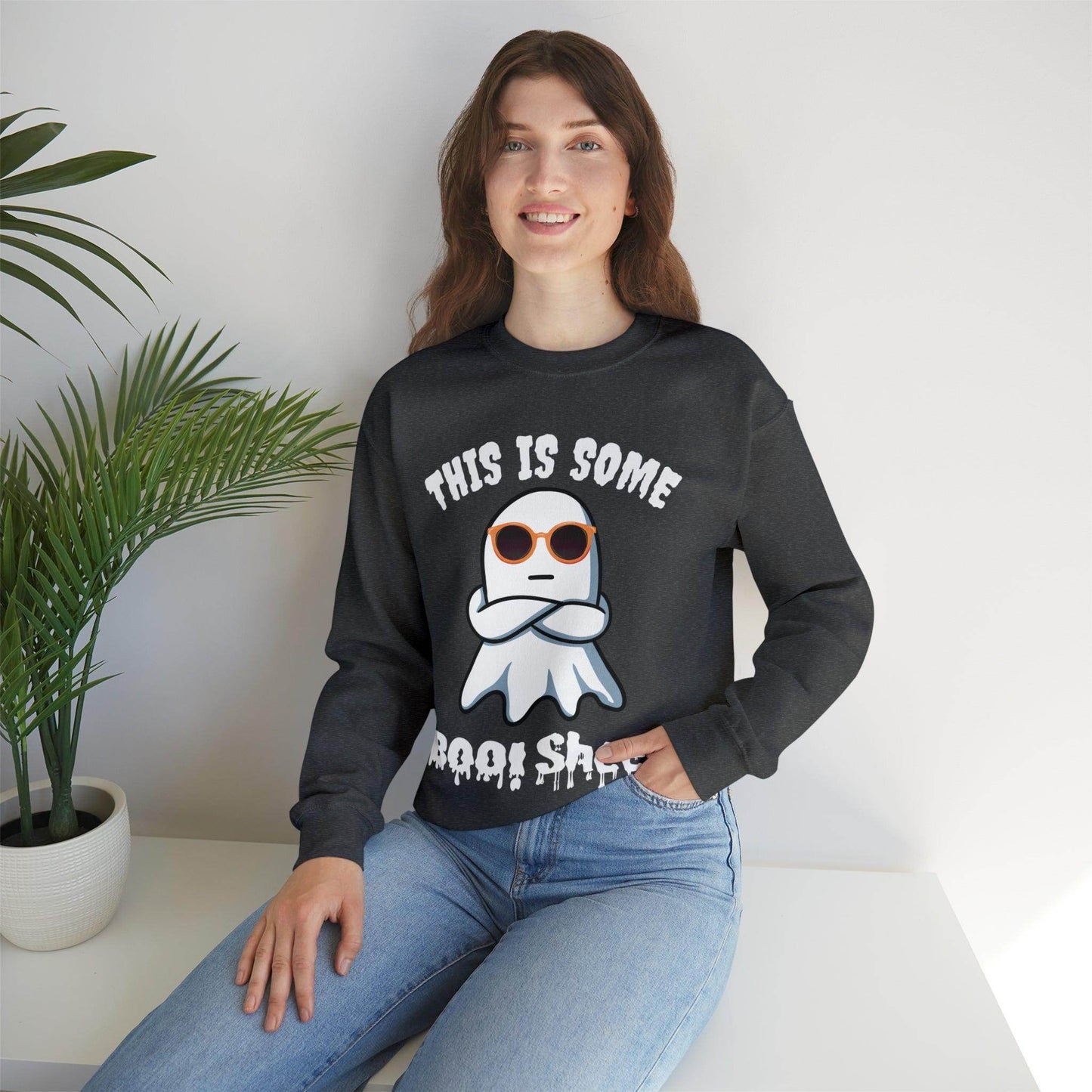 This Is Some Boo Sheet Ghost Sweatshirt Cute Ghost Sweatshirt Boo Ghost Sweatshirt Gift Shirt Funny Halloween Shirt Spooky Season Shirt - Giftsmojo