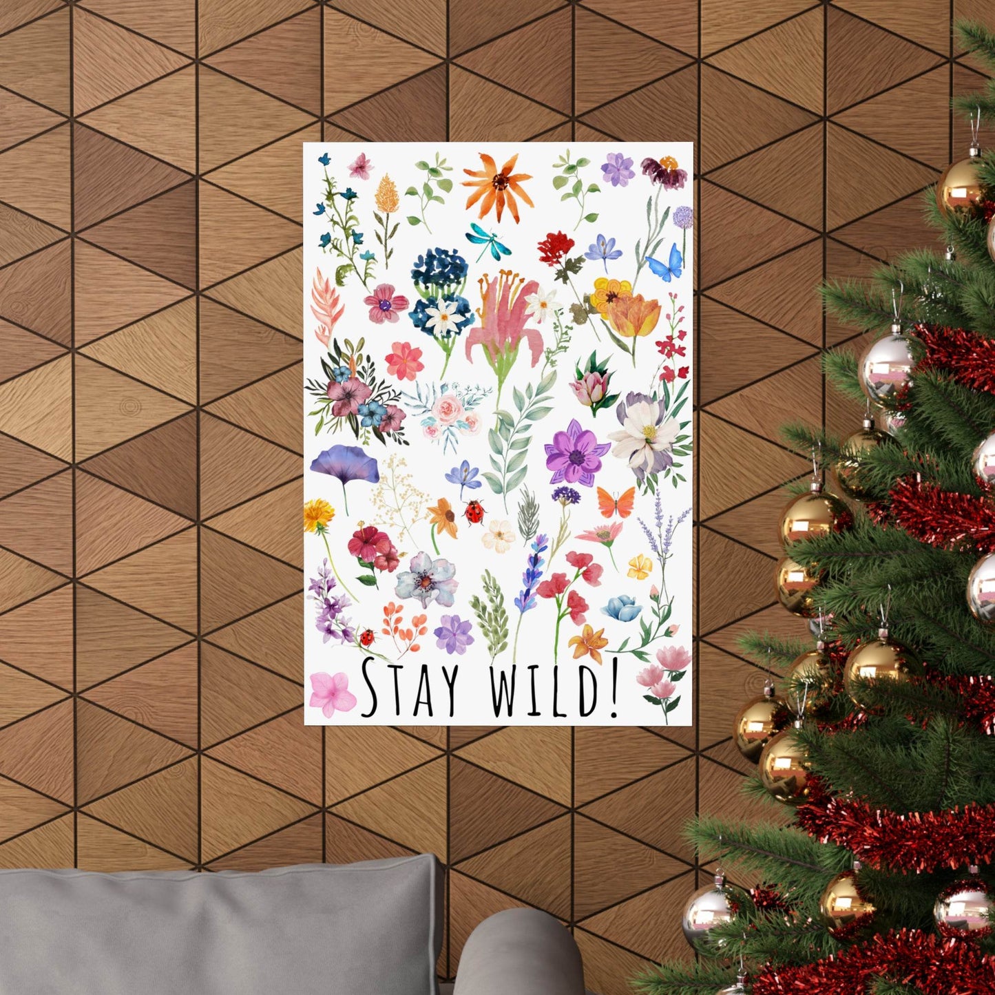 Wildflowers Watercolor Vertical Poster - Giftsmojo