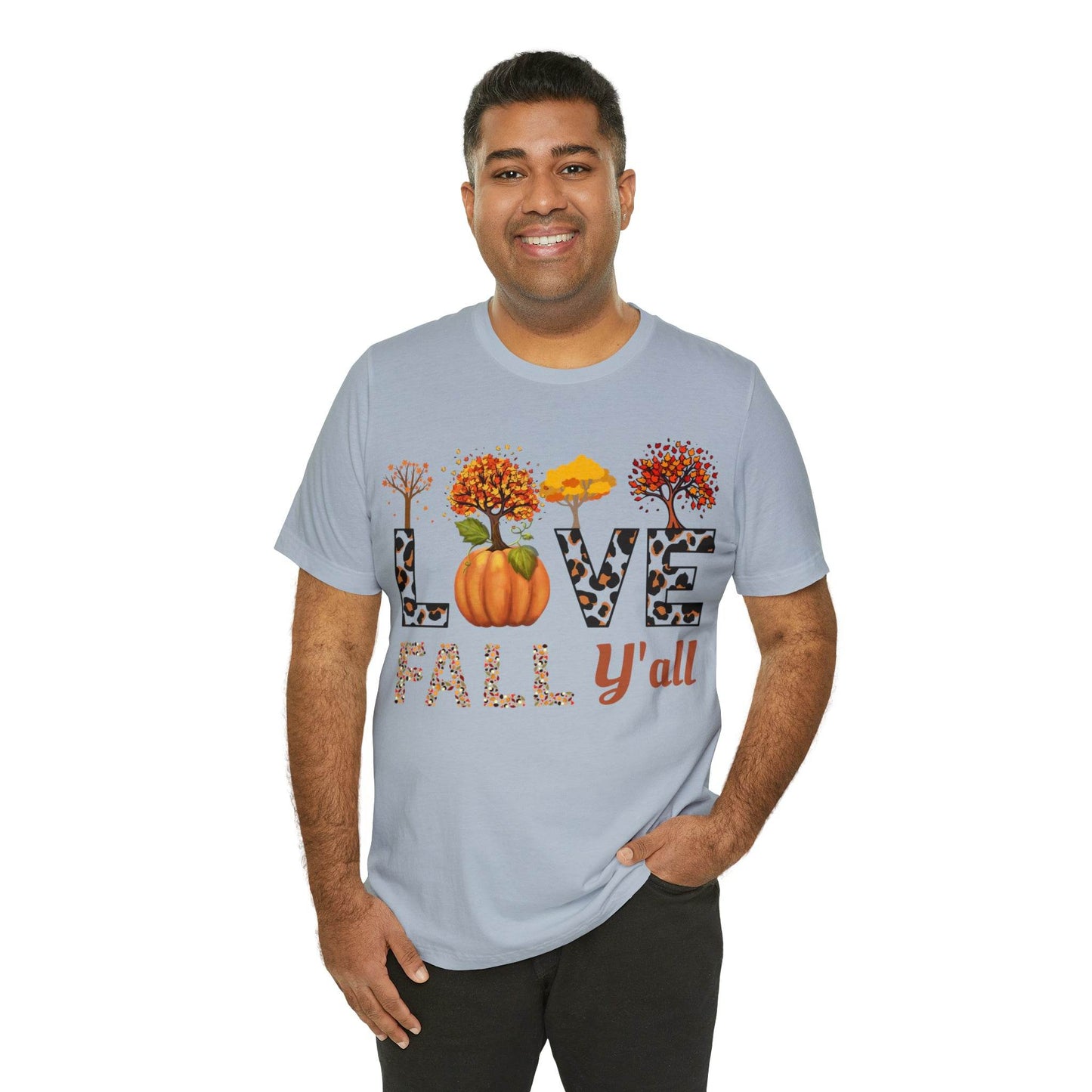 Leopard Print Love Fall Y'all, Fall shirt, Fall lover gift - Giftsmojo