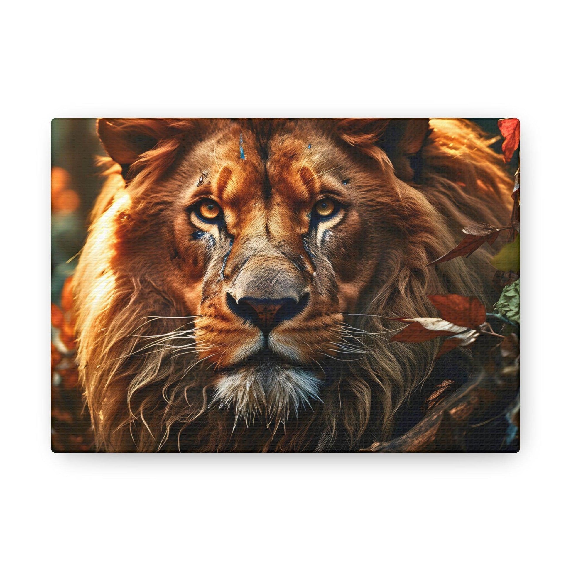 Lion In Nature Art Canvas Gallery Wraps Lion Print Large Canvas Art Animal Wall Art minimalist Wall Art Lover Gift - Giftsmojo