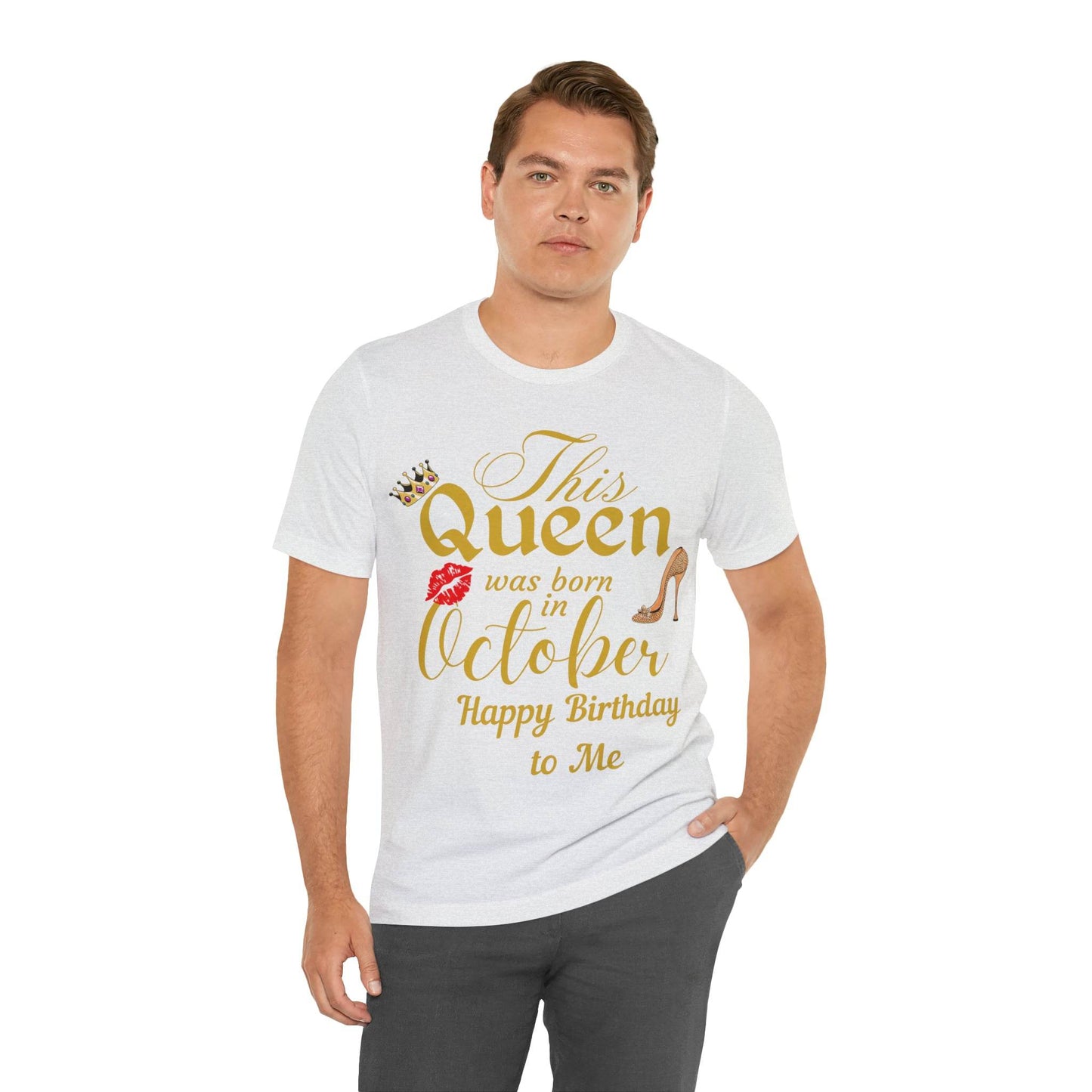Birthday Queen Shirt, Gift for Birthday, This Queen was born in October Shirt, Funny Queen Shirt, Funny Birthday Shirt, Birthday Gift - Giftsmojo