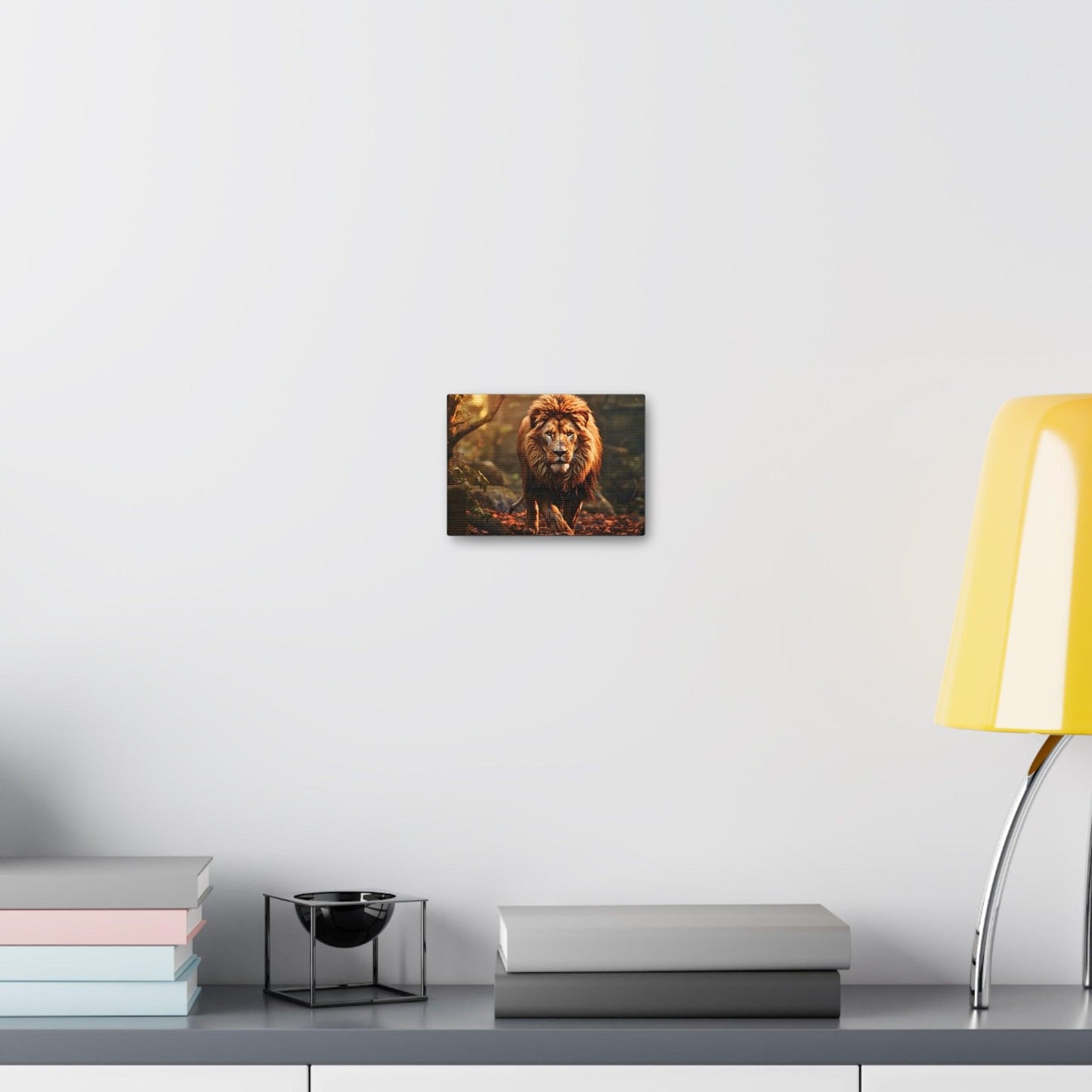 Wounded Lion In Nature Art Canvas Gallery Wraps Lion Print Large Canvas Art Animal Wall Art minimalist Wall Art Lover Gift
