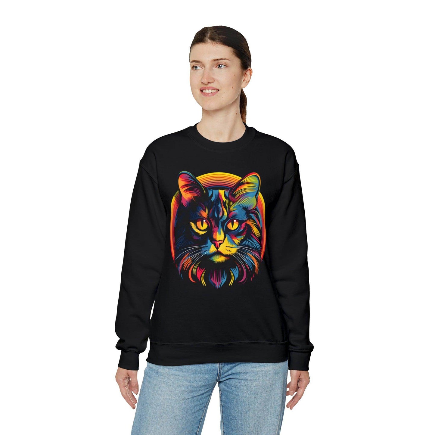 Vintage Cat Lover Sweater Retro Cat Sweatshirt Animal Lover Gift Cat Mom Gift Cat Lover Gift Cat Mom Sweatshirt Cat Crewneck Sweatshirt - Giftsmojo