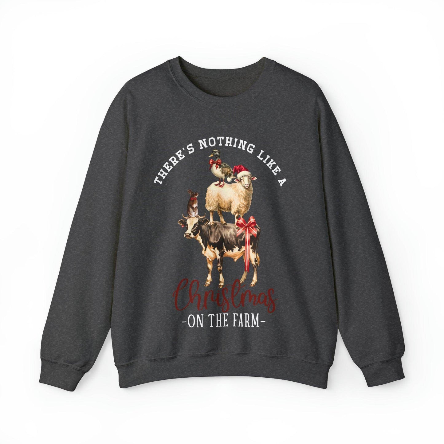 There's Nothing Like Christmas On The Farm Christmas Sweatshirt Farm Christmas Farm Sweatshirt Christmas Sweater Trendy Christmas Shirt Farmers - Giftsmojo