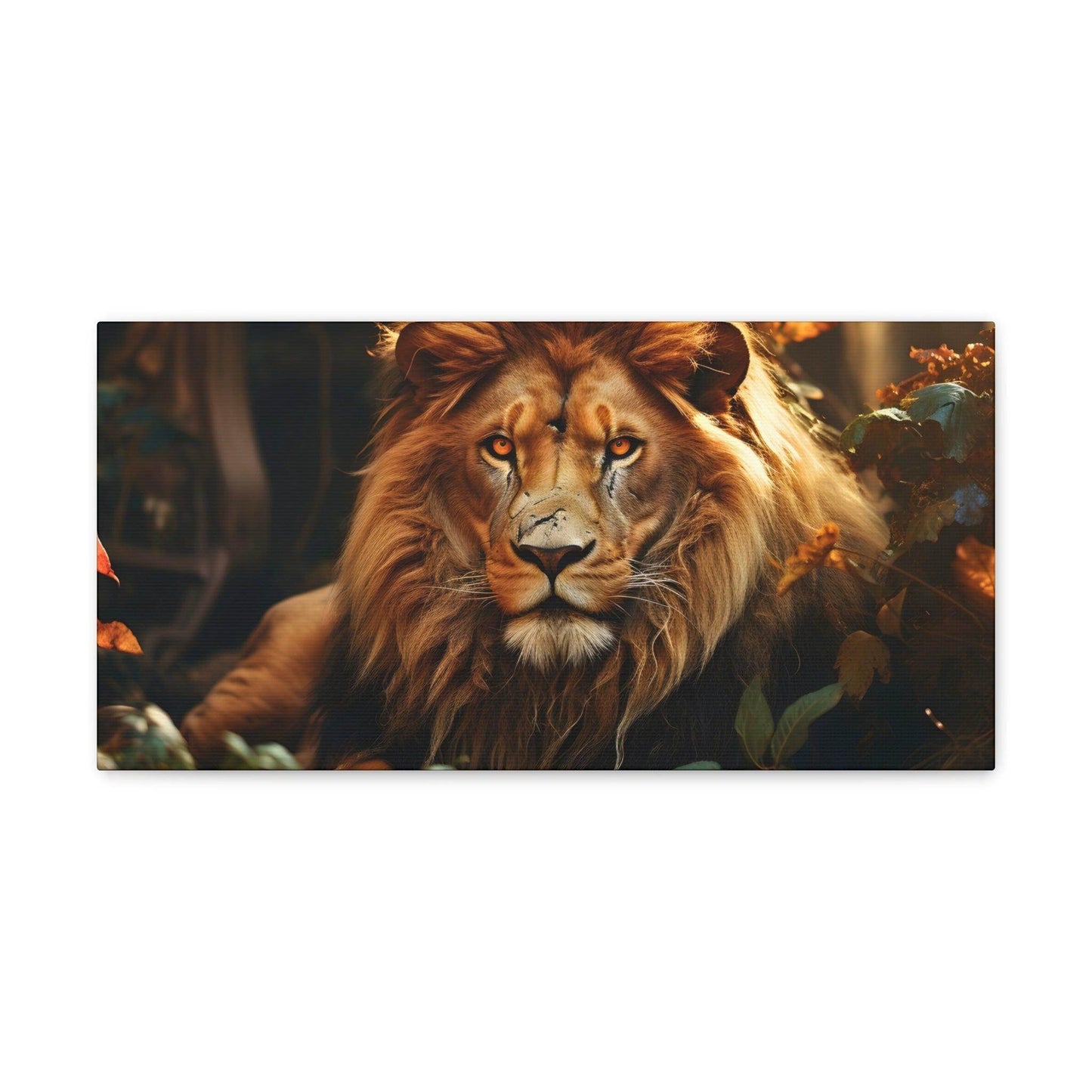 Lion In Nature Art Canvas Gallery Wraps Lion Print Large Canvas Art Animal Wall Art minimalist Wall Art Lover Gift - Giftsmojo