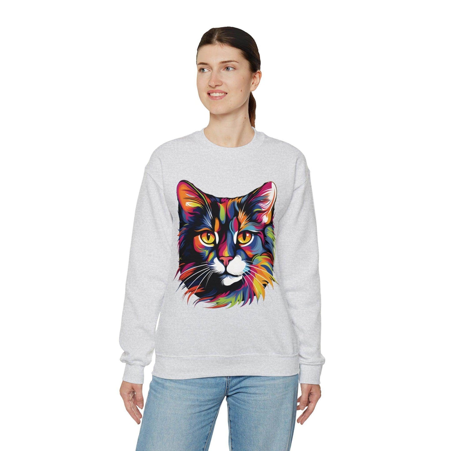 Retro Cat Lover Sweater Animal Lover Gift Cute Cat Mom Gift Cat Lover Gift Vintage Cat Mom Sweatshirt Cat Sweatshirt Cat Crewneck Sweatshirt - Giftsmojo