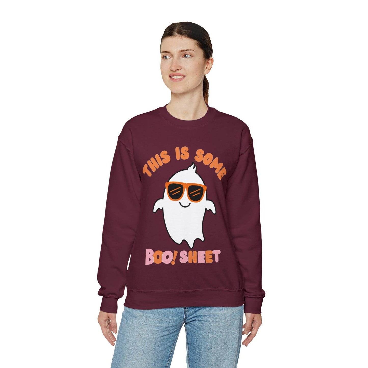 This Is Some Boo Sheet Ghost Sweatshirt Cute Ghost Sweatshirt Boo Ghost Sweatshirt Gift Shirt Funny Halloween Shirt Spooky Season Shirt - Giftsmojo