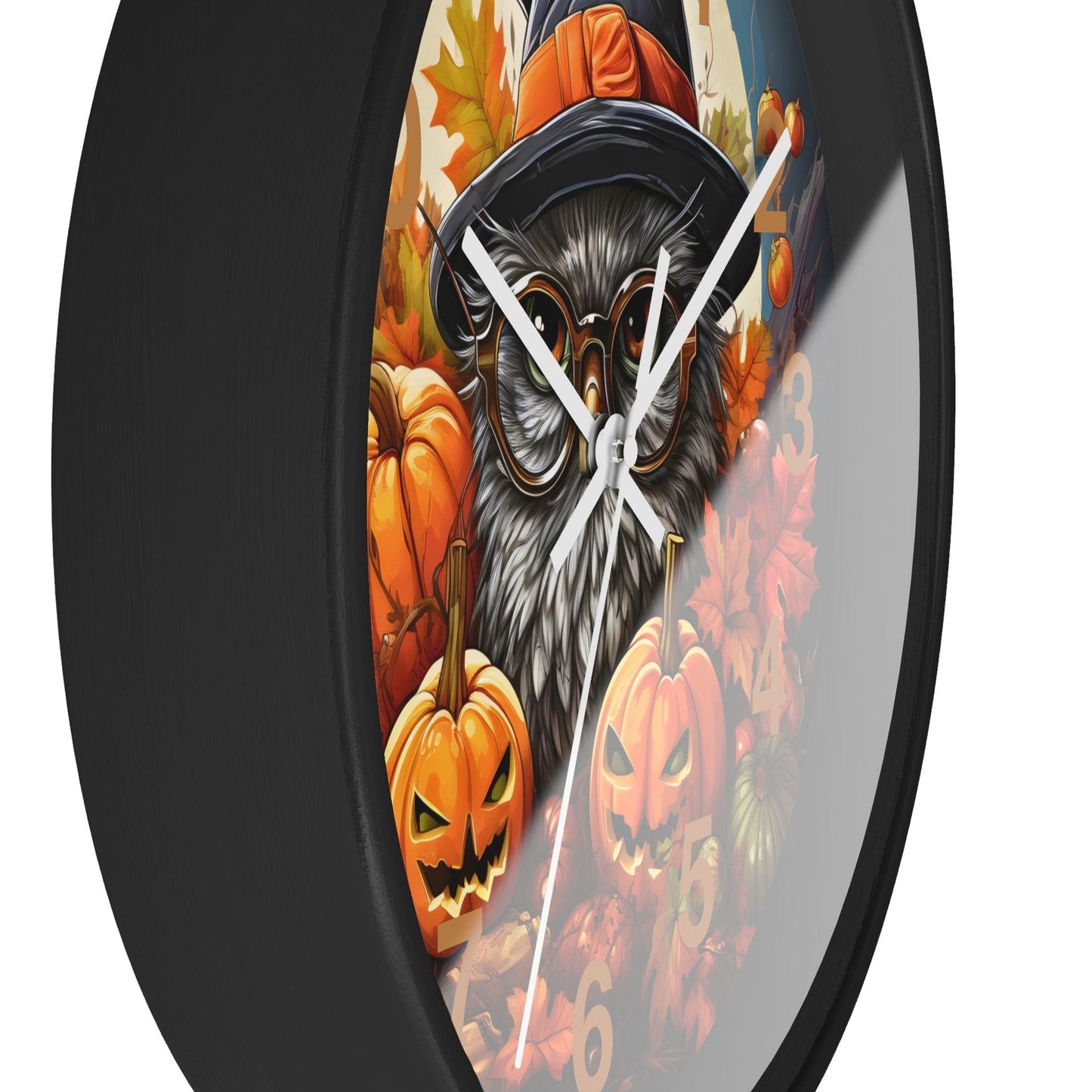 Happy HALLOTHANKSMAS Wall Clock Halloween Wall Clocks Thanksgiving Clock Fall Clock Christmas Decor