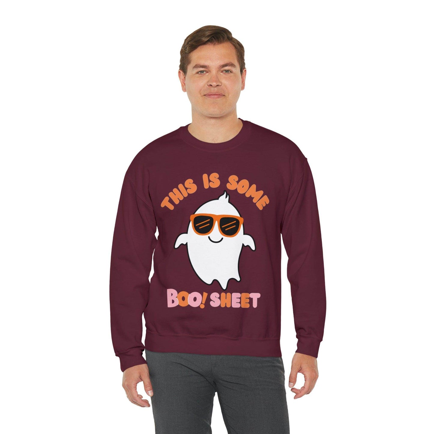 This Is Some Boo Sheet Ghost Sweatshirt Cute Ghost Sweatshirt Boo Ghost Sweatshirt Gift Shirt Funny Halloween Shirt Spooky Season Shirt - Giftsmojo