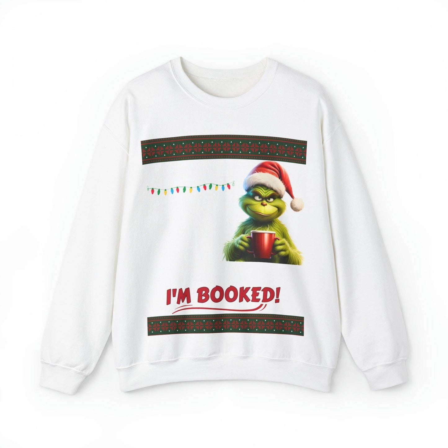 My Day Schedule I'M Booked Grinch Shirt Funny Christmas Sweatshirt Christmas grinch Sweatshirt Christmas Sweater Christmas Trendy Christmas Sweatshirt - Giftsmojo