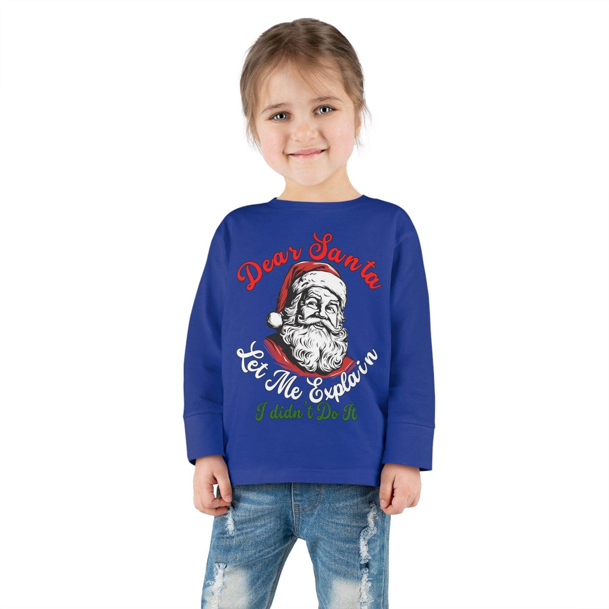 Christmas Shirt for Kids Christmas Outfit for Kids Dear Santa Let Me Explain I Didn't Do It Shirt - Giftsmojo