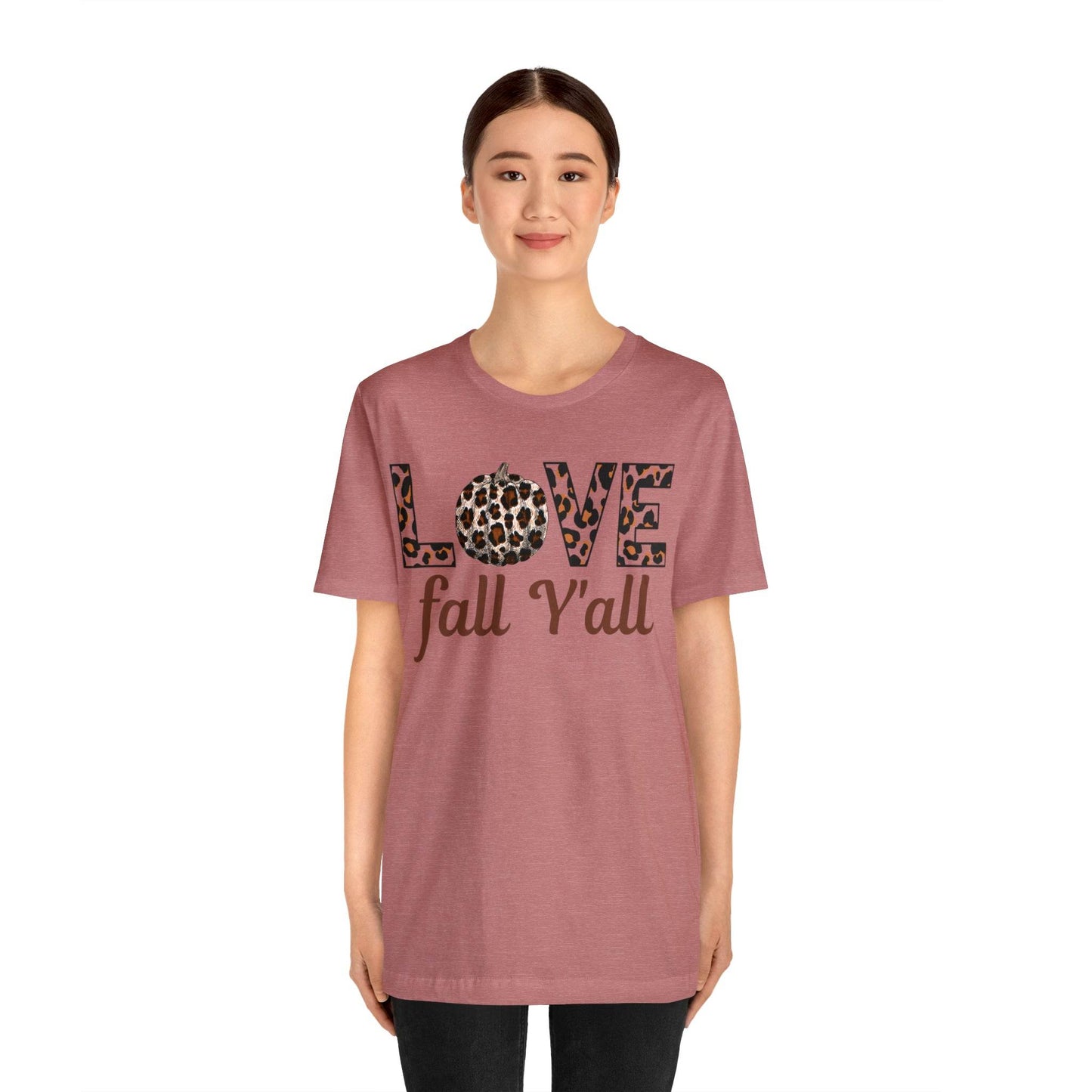 Leopard Print Love Fall Y'all Love Fall shirt Fall lover gift - Giftsmojo
