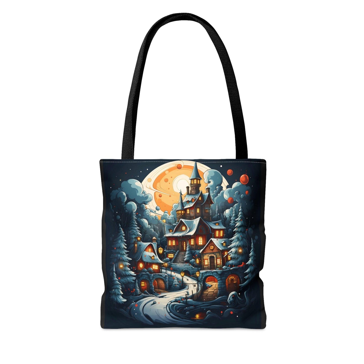 Christmas Bag Cute Christmas Bag - Aesthetic Bag, Christmas Village Bag, Mom Bag Canvas Bag Christmas Tote Bag Gift