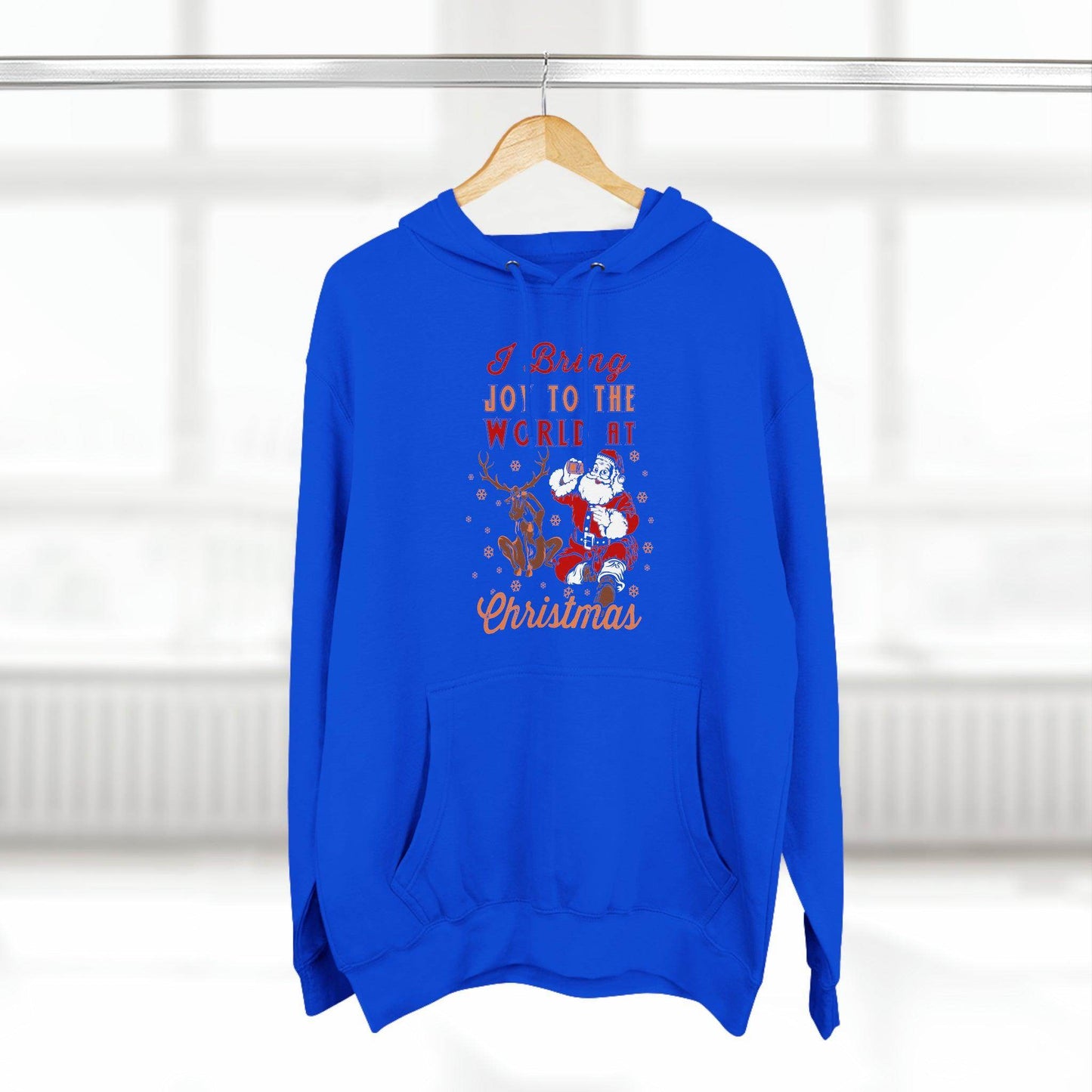 I bring Joy to the World at Christmas Unisex Premium Pullover Hoodie - Giftsmojo