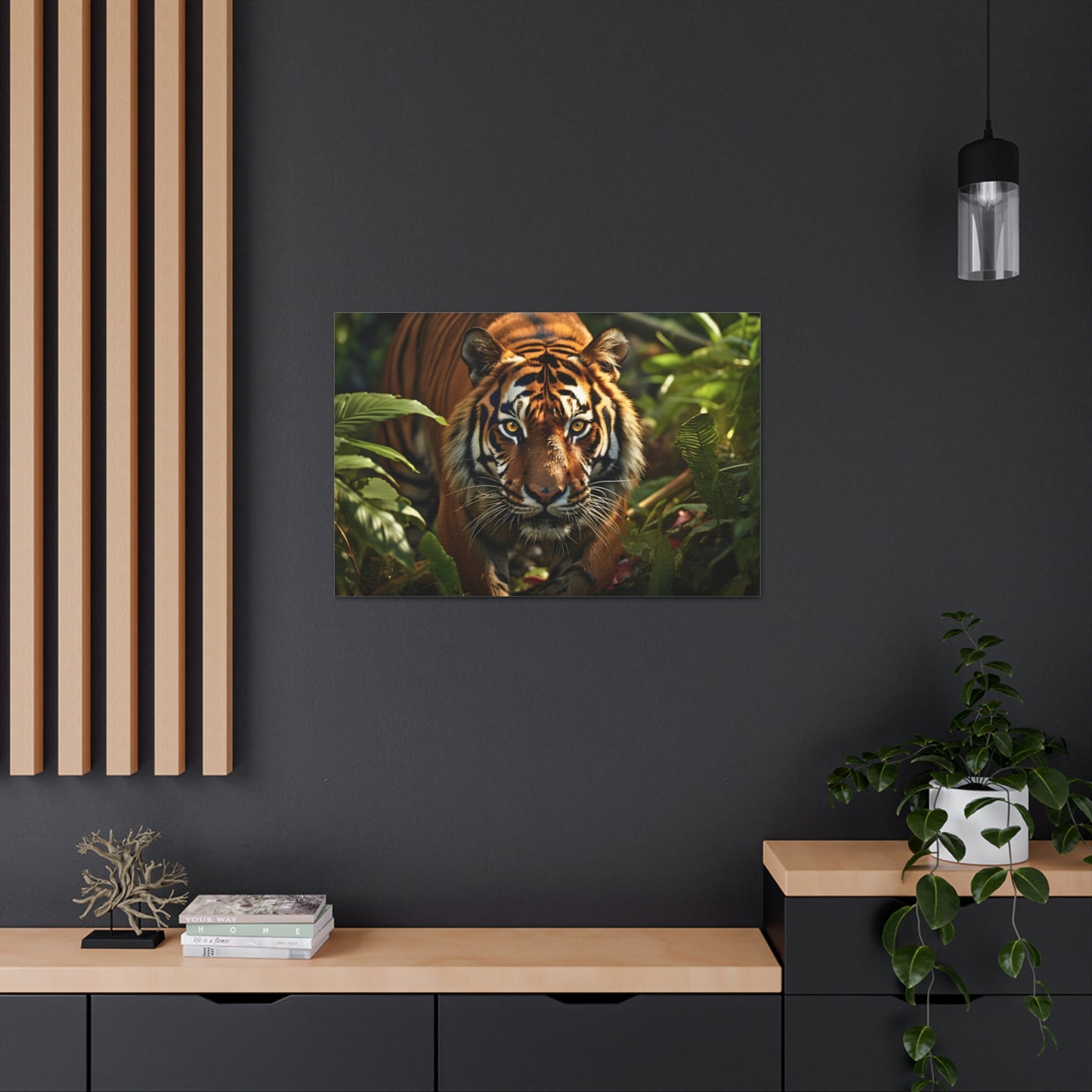 Tiger In Nature Art Canvas Gallery Wraps Tiger Print Large Canvas Art Animal Wall Art minimalist Wall Art Lover Gift
