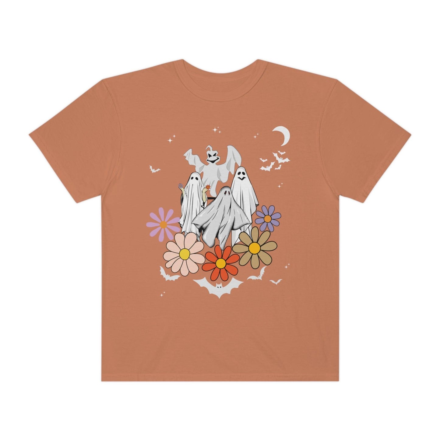 Retro Halloween t-shirt, Vintage Floral Ghost Shirt Halloween Shirt