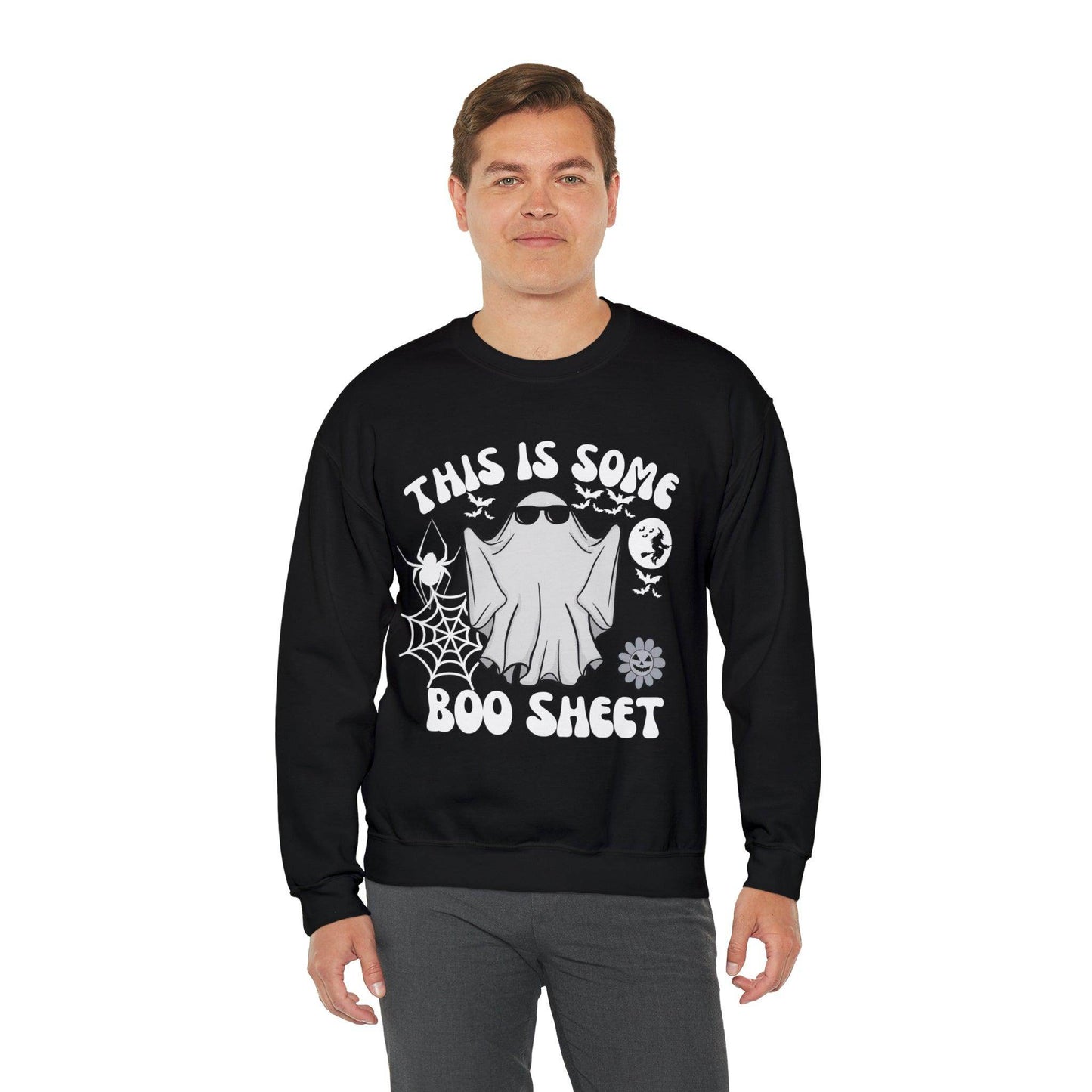 This Is Some Boo Sheet Ghost Sweatshirt Cute Ghost Sweatshirt Boo Ghost Sweatshirt Gift Shirt Funny Halloween Shirt Spooky Season Shirt - Giftsmojo