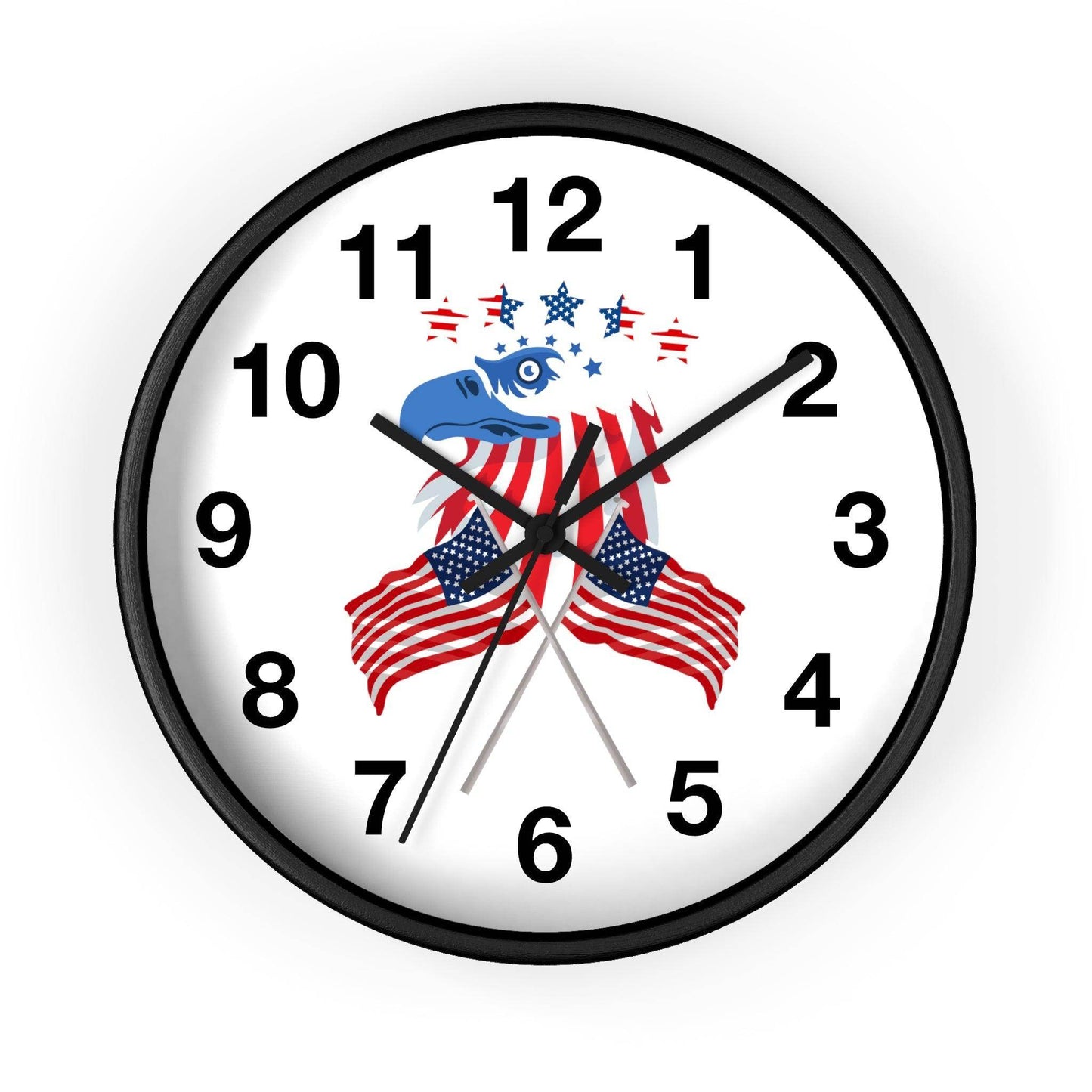 USA Flag Wall Clock, Home decor gift, House Warming gift, New Home Gift, Patriotic Gift School Clock Home Clock Office Clock - Giftsmojo