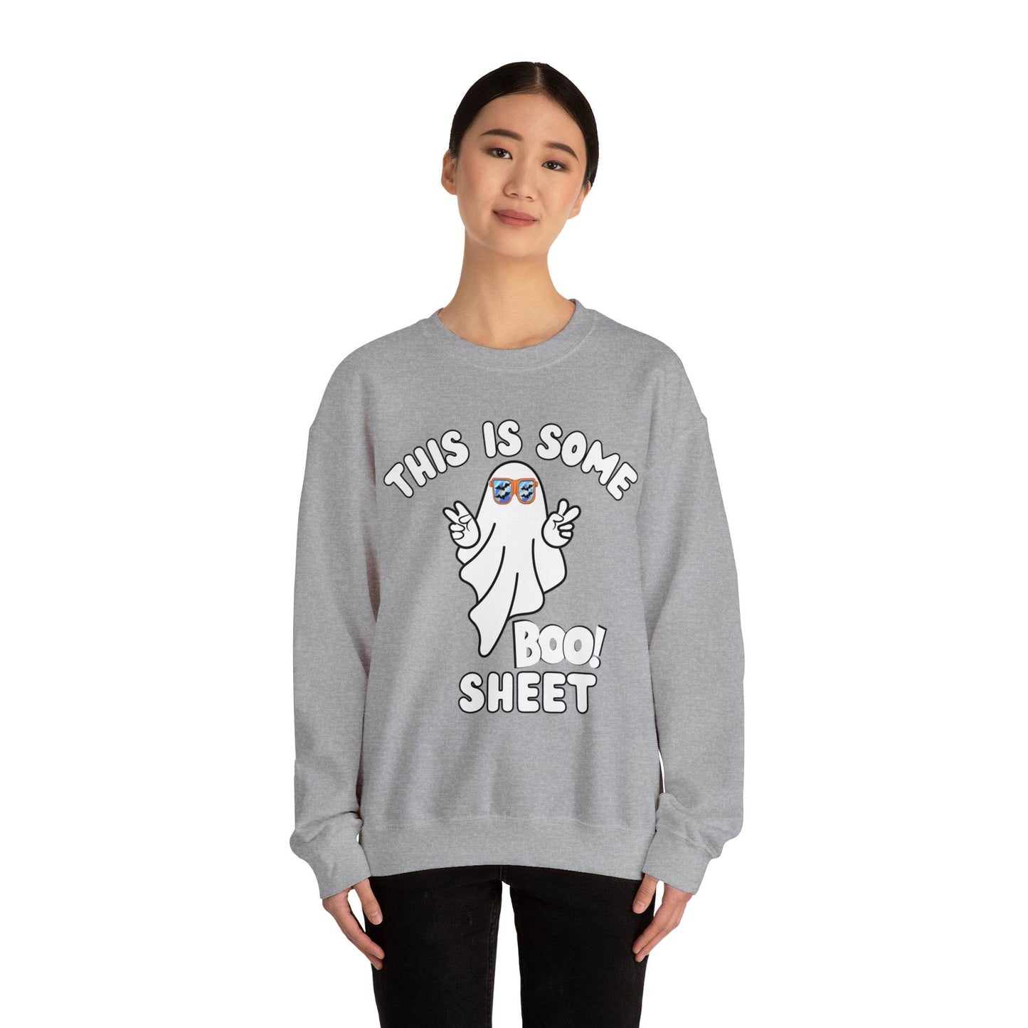 This Is Some Boo Sheet Ghost Sweatshirt Cute Ghost Sweatshirt Boo Ghost Sweatshirt Gift Shirt Funny Halloween Shirt Spooky Season Shirt - Giftsmojo
