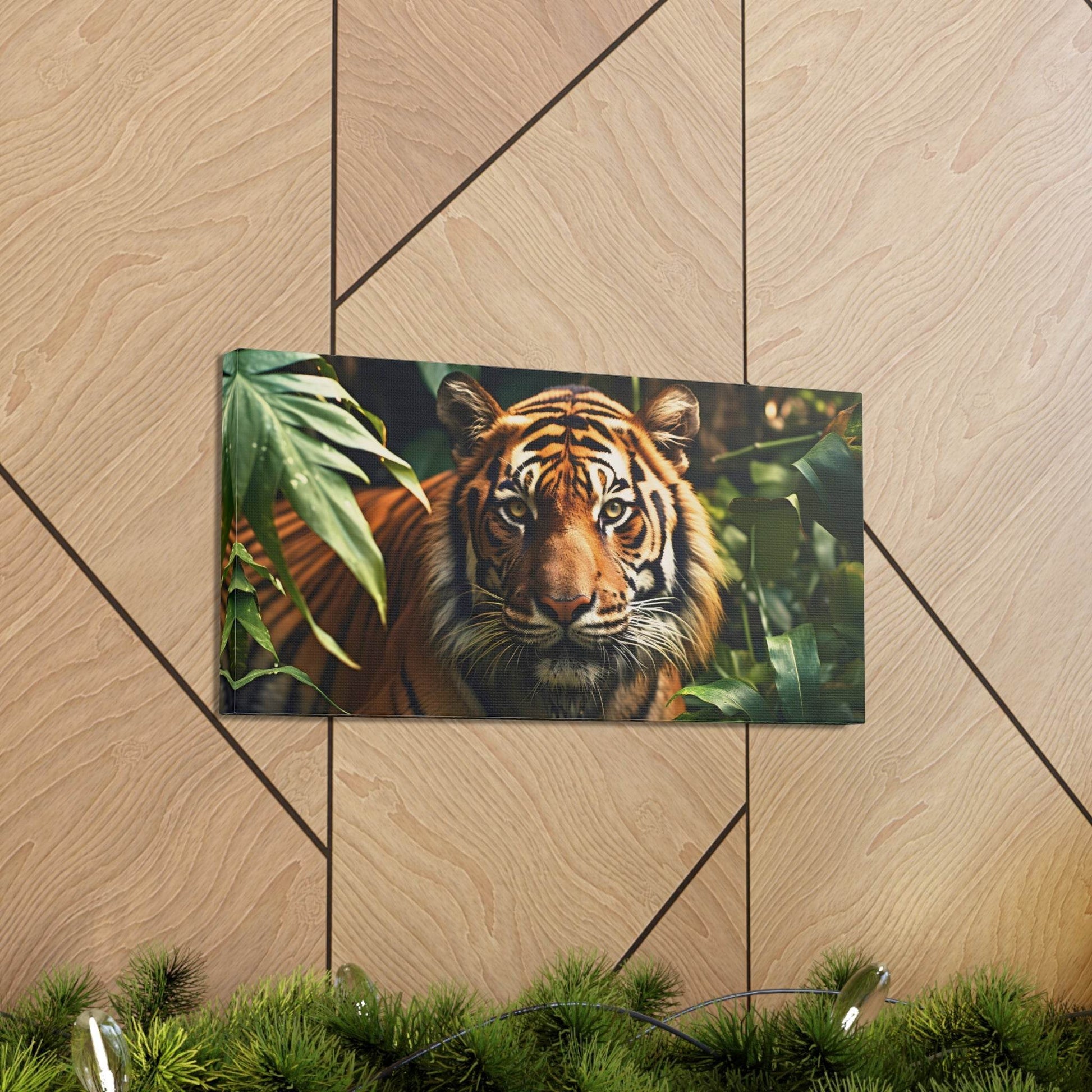 Tiger In Nature Art Canvas Gallery Wraps Tiger Print Large Canvas Art Animal Wall Art minimalist Wall Art Lover Gift - Giftsmojo