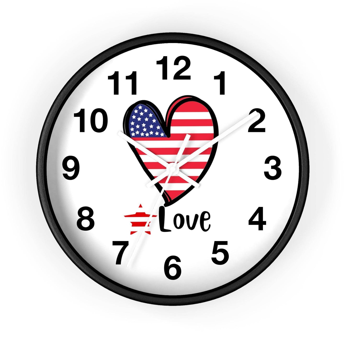 USA Flag Wall Clock, Home Decor gift, House Warming Gift, New Home Gift, Patriotic Gift for Americans Office Clock School Clock Home Clock - Giftsmojo