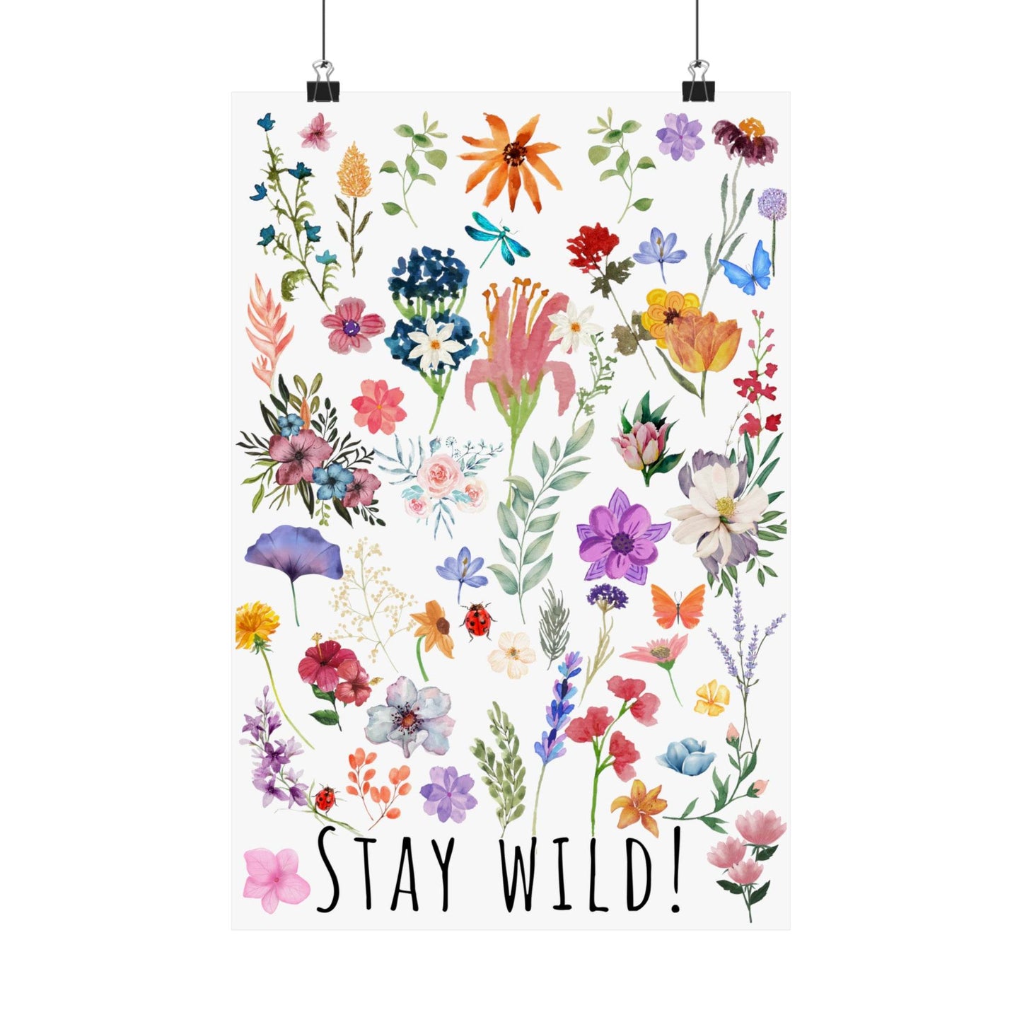 Wildflowers Watercolor Vertical Poster - Giftsmojo