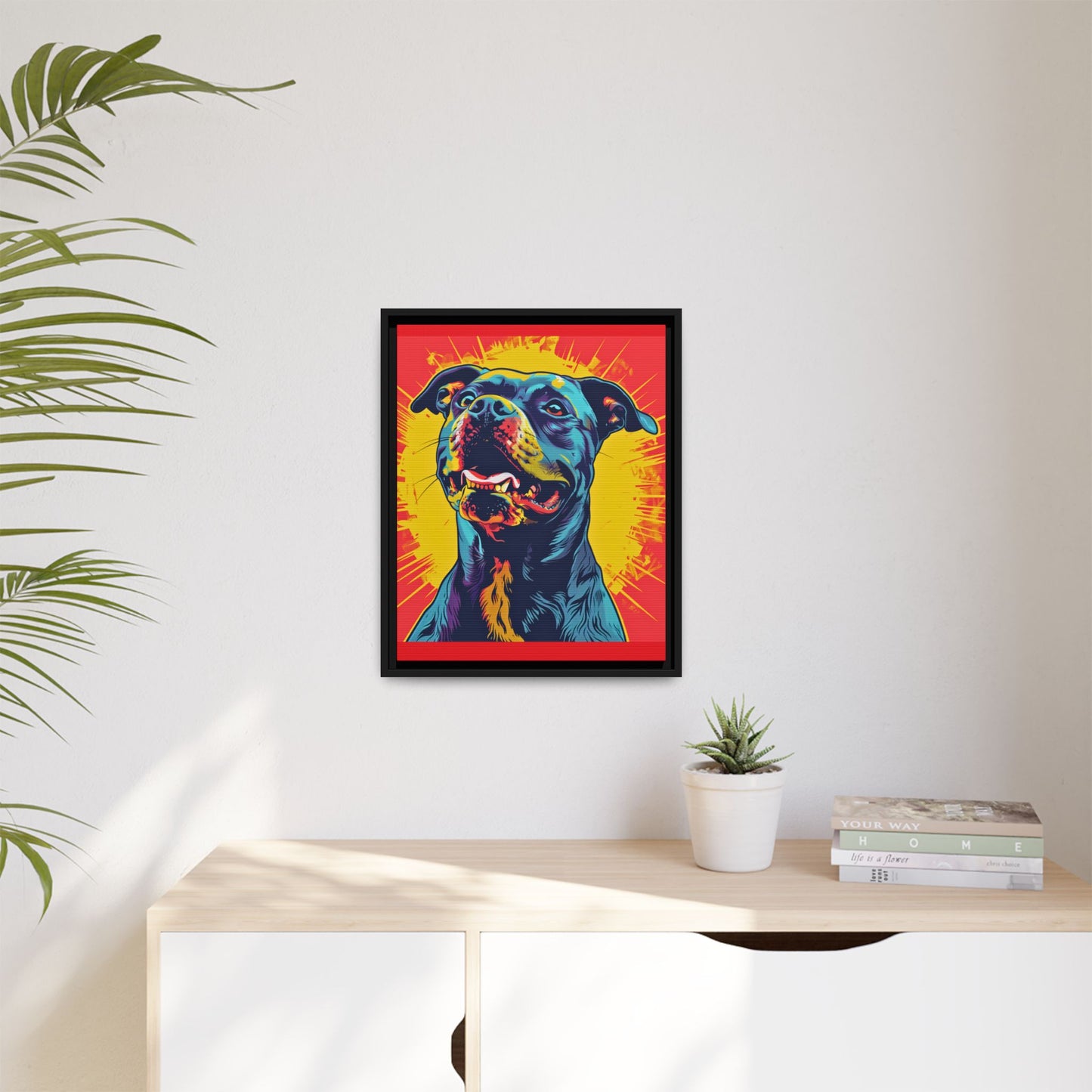 Dog Wall Art Framed Canvas Wall Art Print