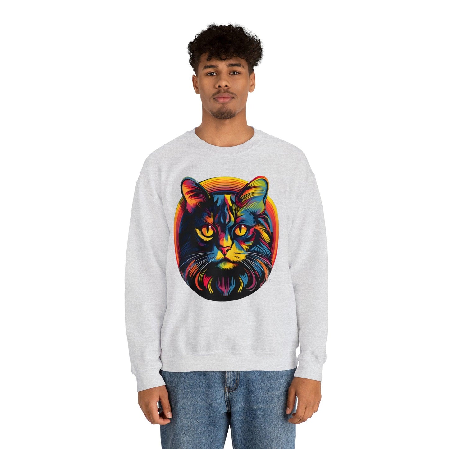 Vintage Cat Lover Sweater Retro Cat Sweatshirt Animal Lover Gift Cat Mom Gift Cat Lover Gift Cat Mom Sweatshirt Cat Crewneck Sweatshirt - Giftsmojo