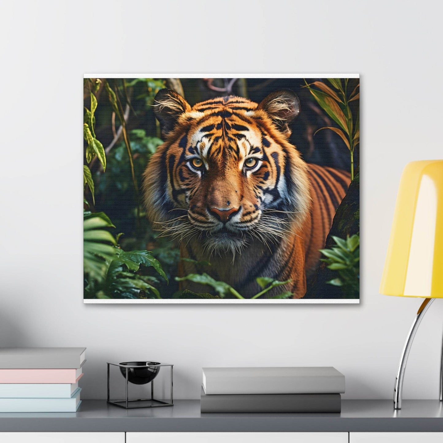 Tiger In Nature Art Canvas Gallery Wraps Tiger Print Large Canvas Art Animal Wall Art minimalist Wall Art Lover Gift - Giftsmojo