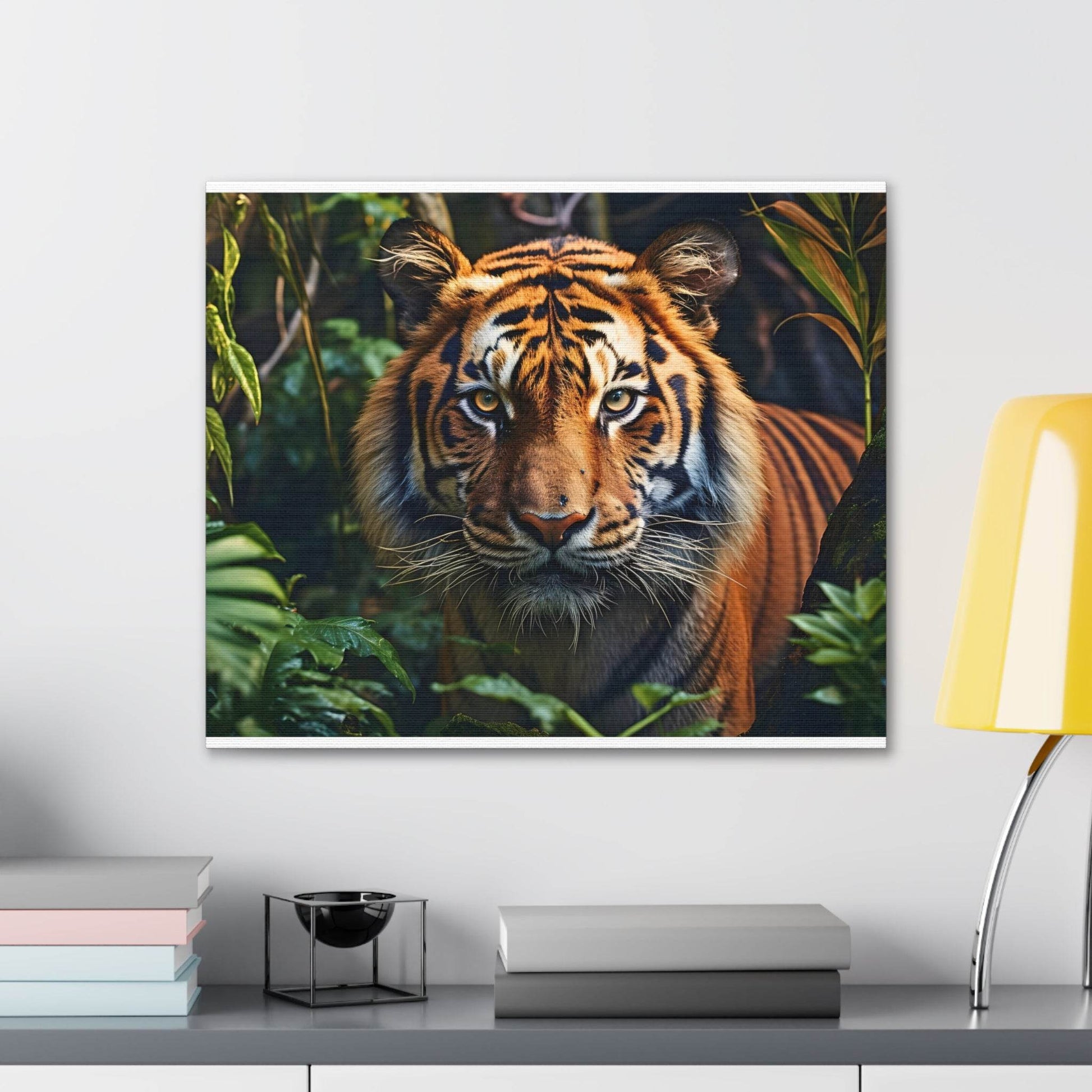 Tiger In Nature Art Canvas Gallery Wraps Tiger Print Large Canvas Art Animal Wall Art minimalist Wall Art Lover Gift - Giftsmojo
