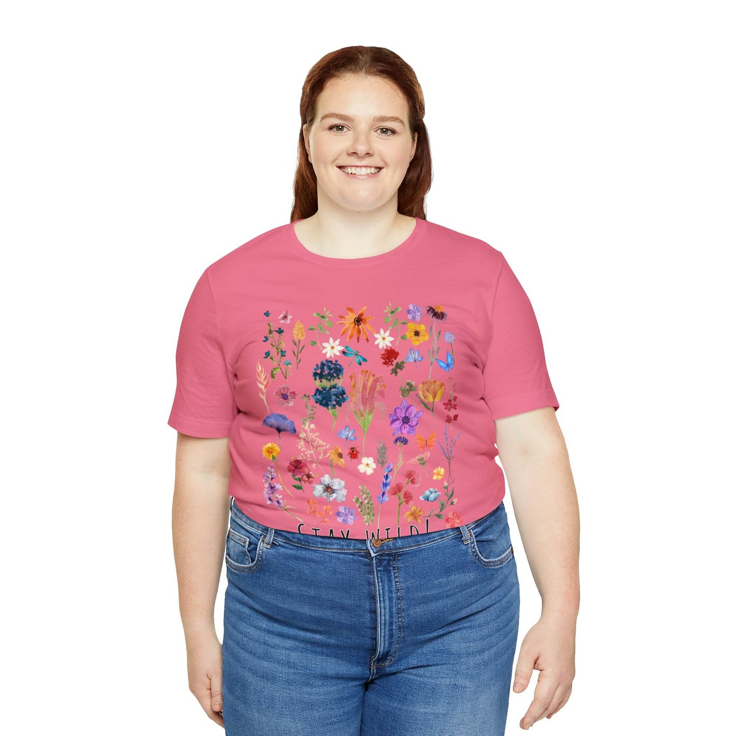 Wildflower Tshirt, Stay Wild Flowers Shirt, Floral Tshirt, Flower Shirt, Gift for Women, Ladies Shirts, Best Friend Gift, Plant Mom shirt - Giftsmojo