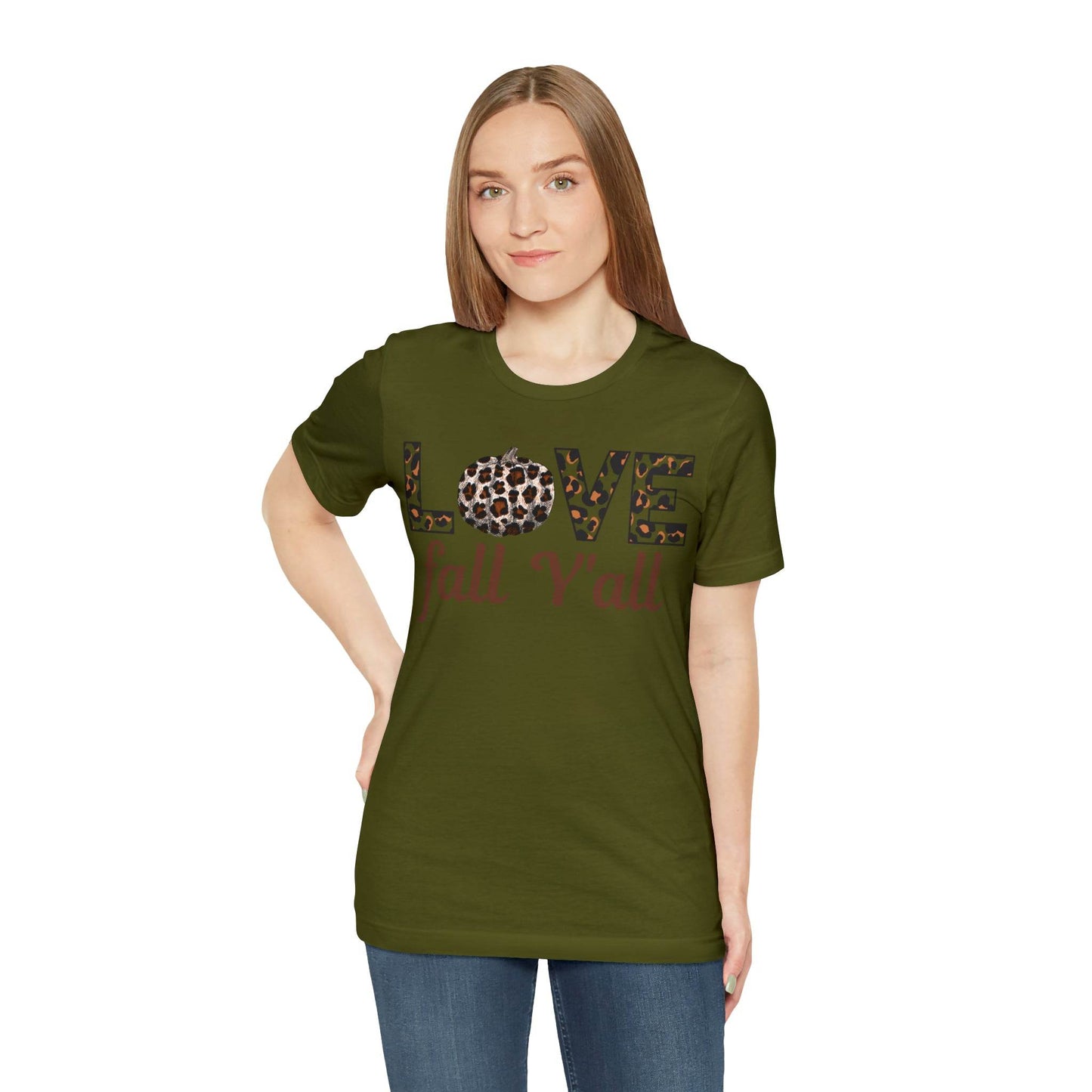 Leopard Print Love Fall Y'all Love Fall shirt Fall lover gift - Giftsmojo