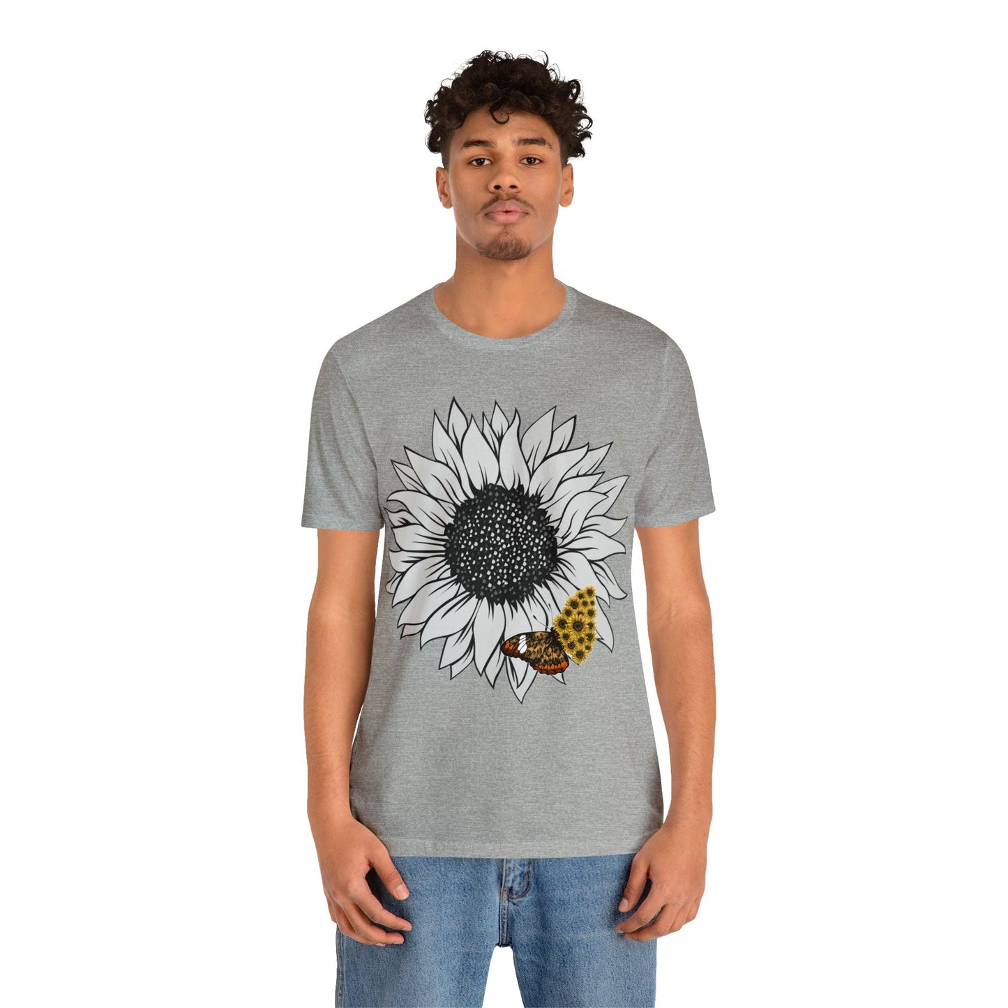 Flower Shirt, Sunflower Shirt, Floral Tee Shirt, Garden Shirt, Womens Fall Summer Shirt Sunshine Tee, Gift for Gardener, Nature love shirt